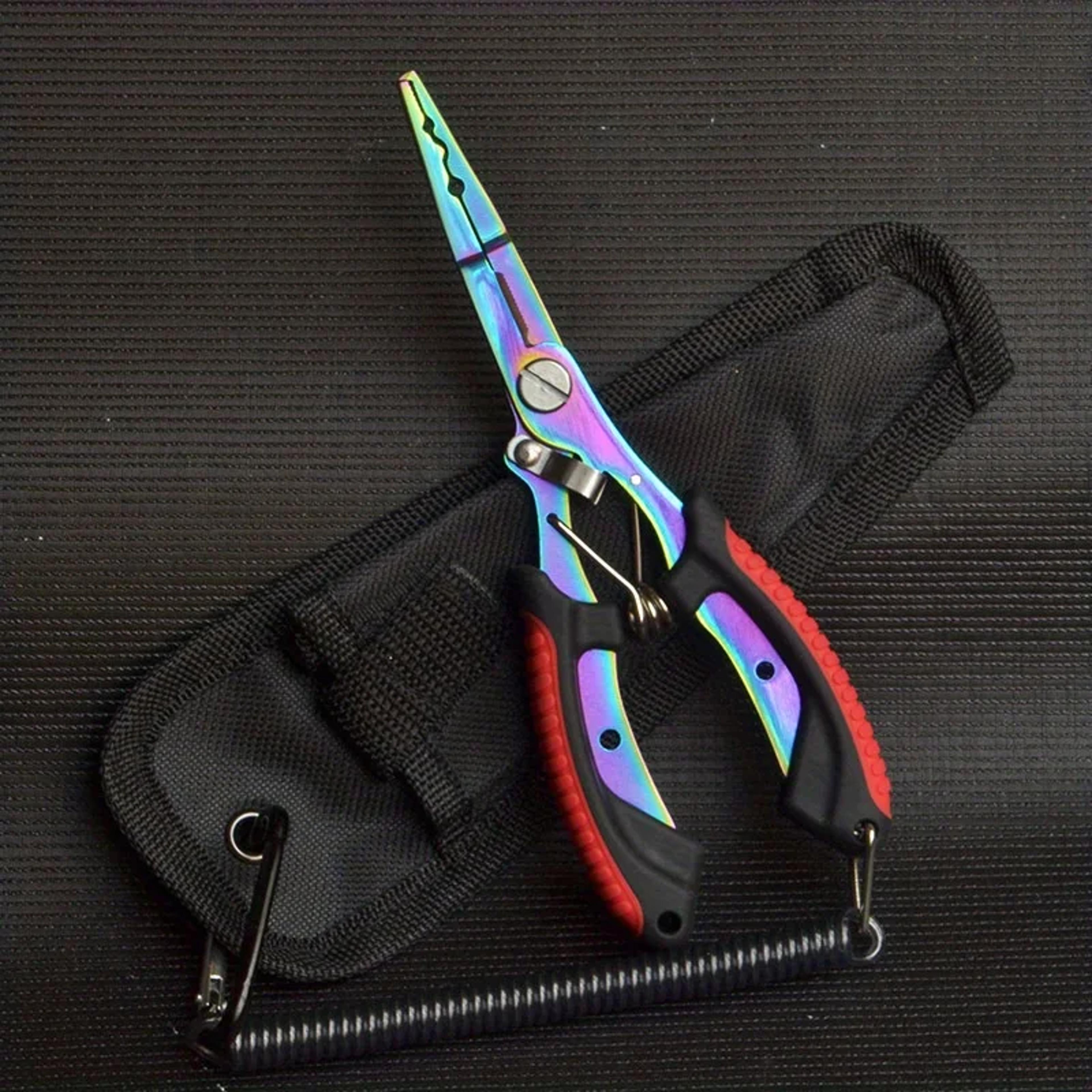 Multifunctional Fishing Pliers Gripper With Colored Titanium Coating Portable Stainless Steel Hook  4