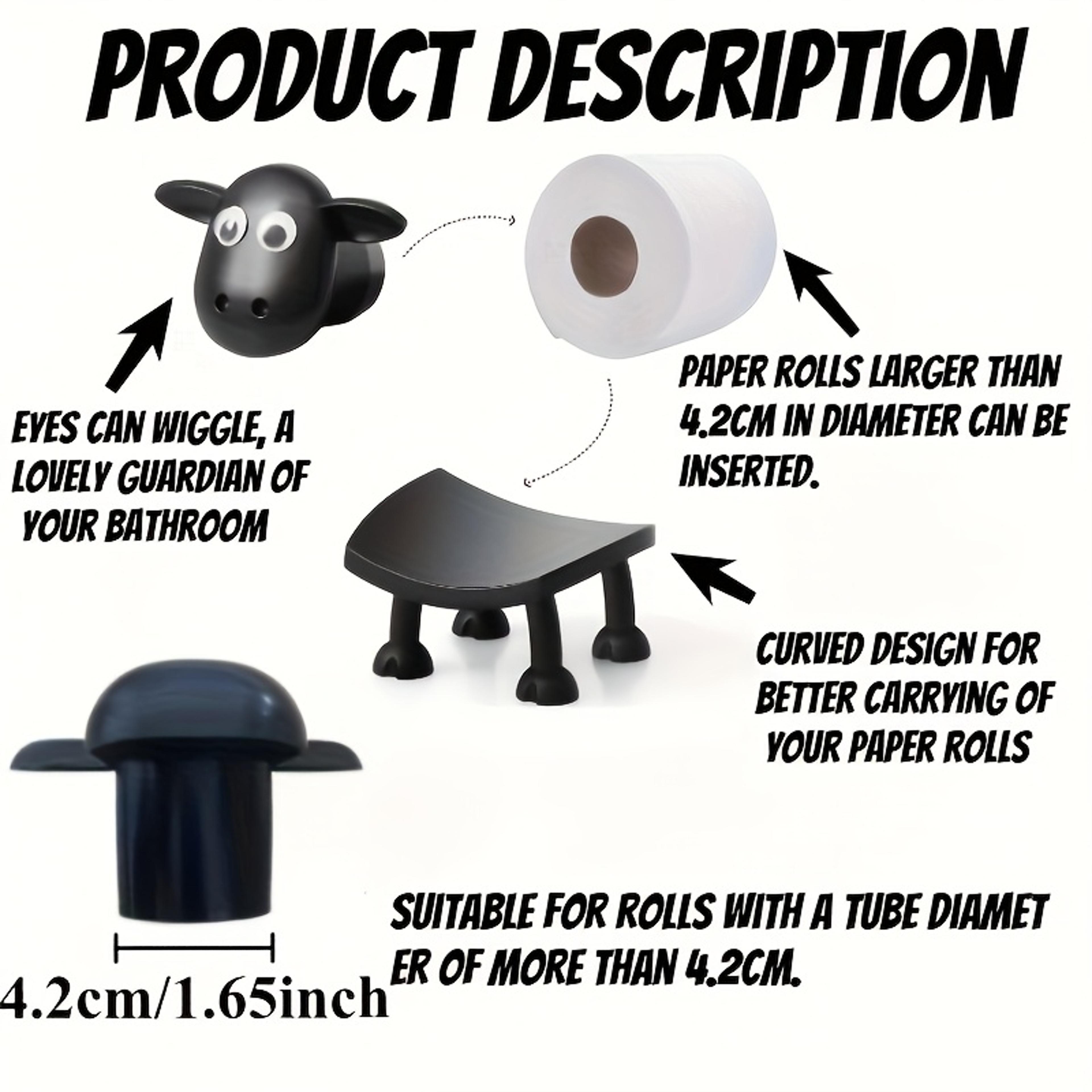 Adorable SheepShaped Toilet Paper Holder Perfect For Bathroom Decor Freestanding Design 2
