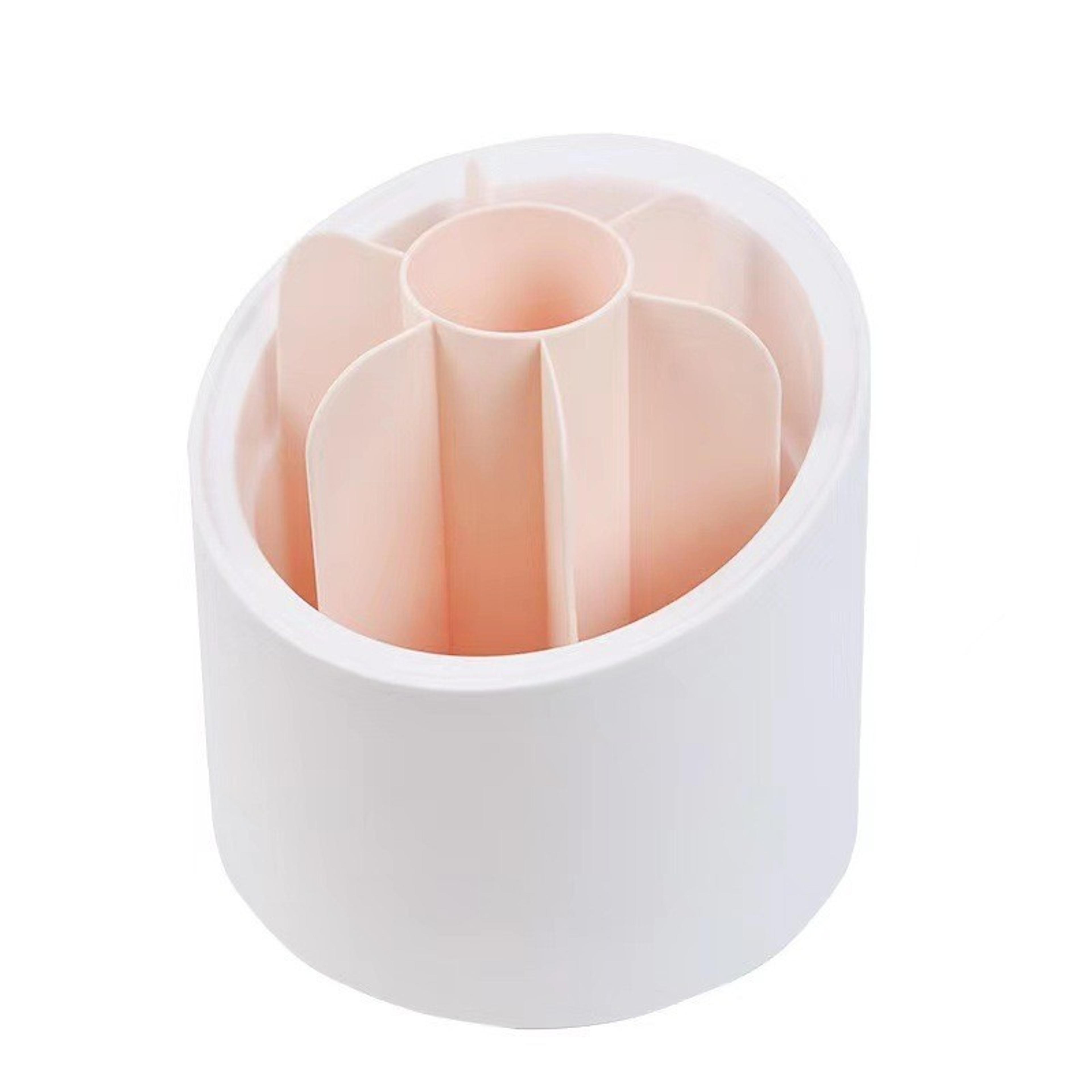 Portable Rotating Makeup Brush Storage Box Lipstick Shadow Cosmetic Holder Organizer 6