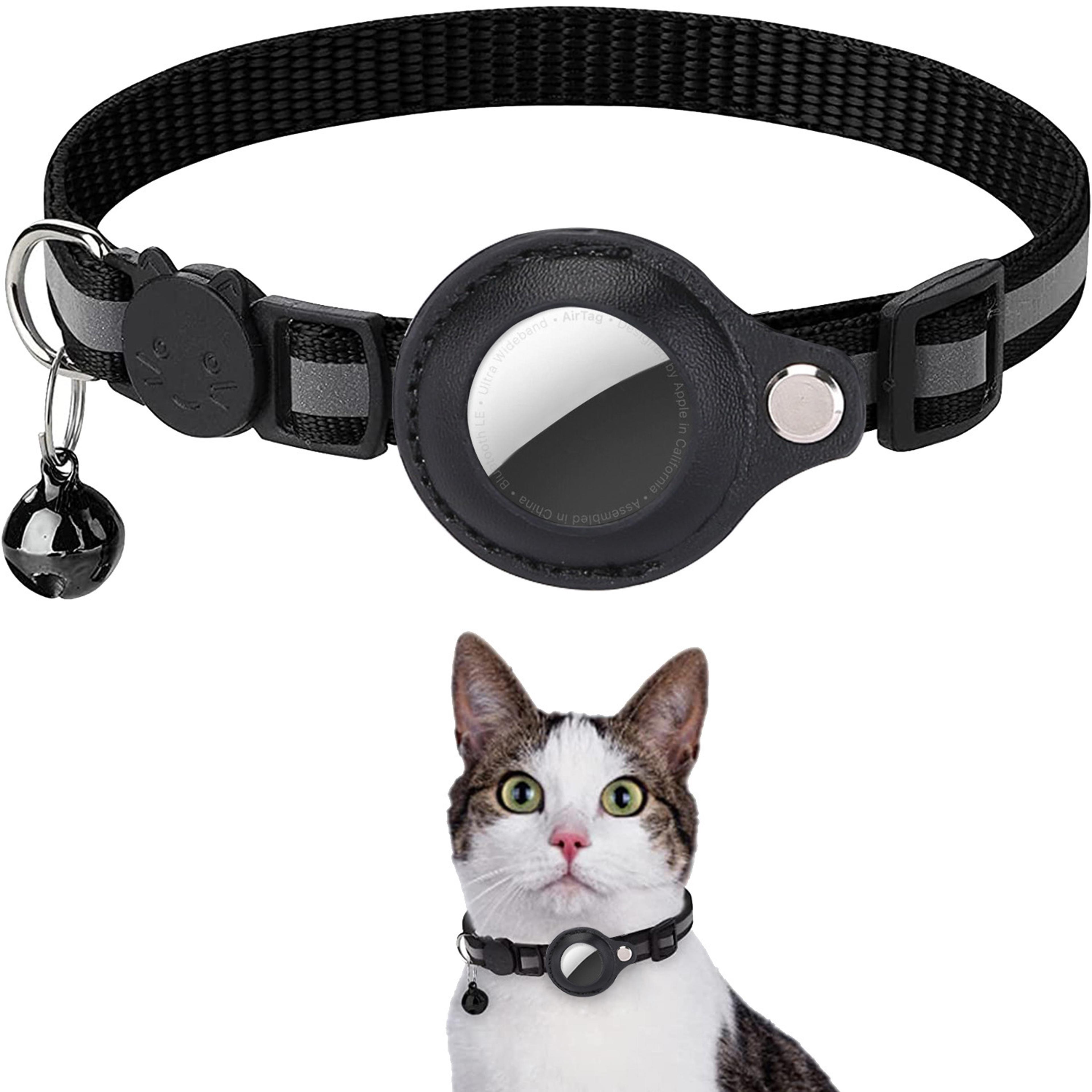 Adjustable Cat AirTag Holder Collar Reflective Strips Breakaway Waterproof Pet Air Tag Case Kitten  0