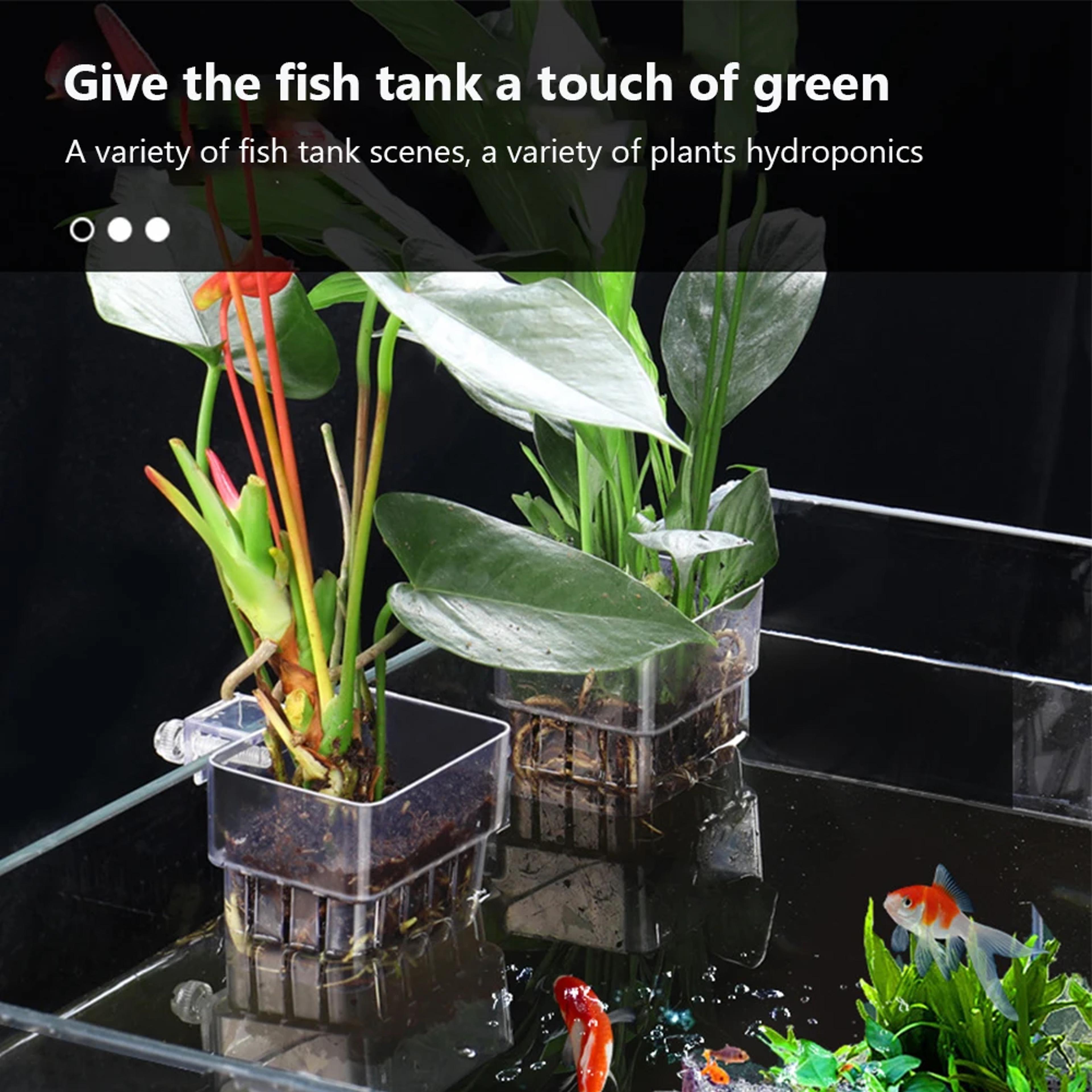 Hanging Pot Aquatic Plants Holder Aquarium Plant Cup Fish Tank Planter 3