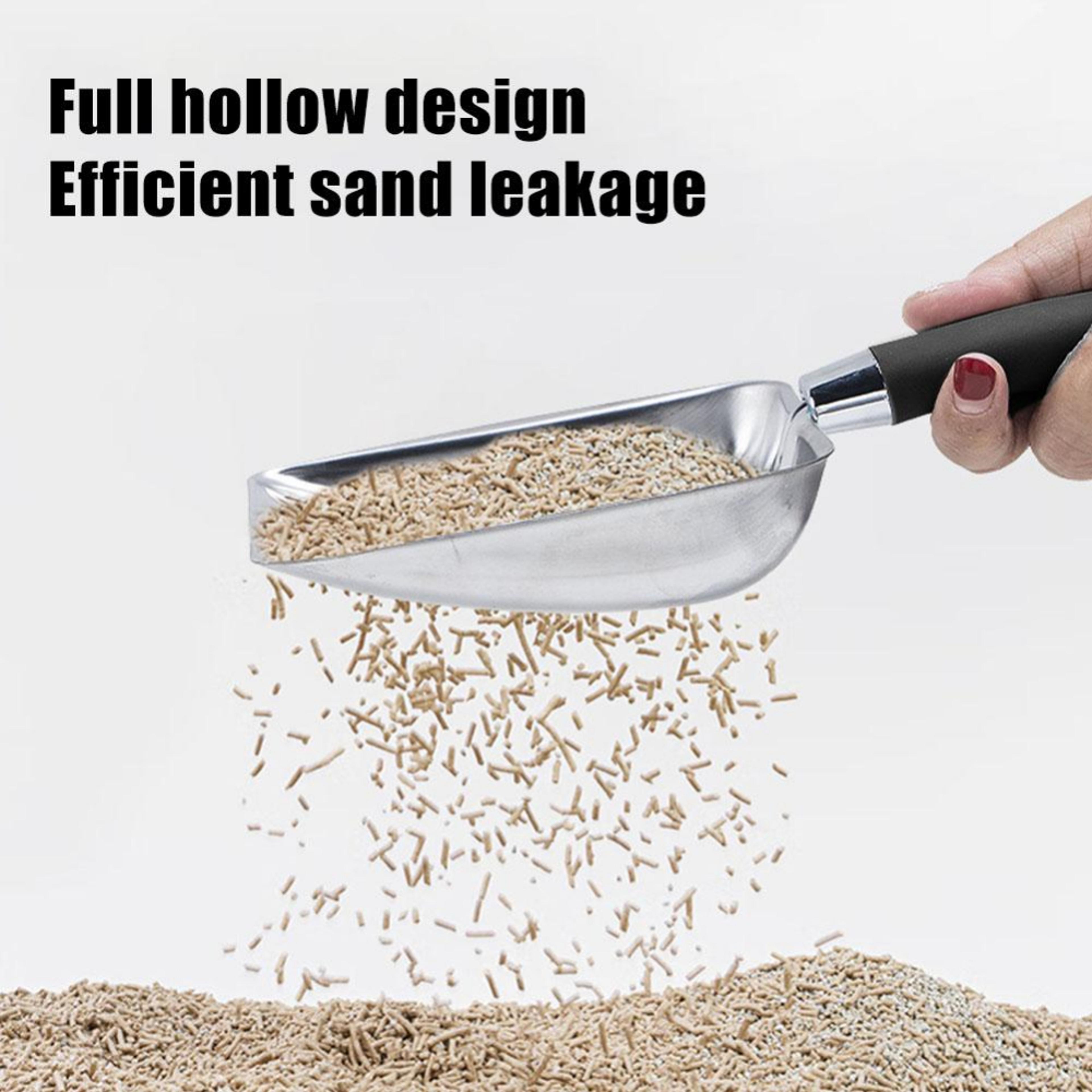 Metal Long Handle Scoop Stainless Steel Shovel Cat Litter Scoop Dog Cat Clean Feces Supplies Reduce 1