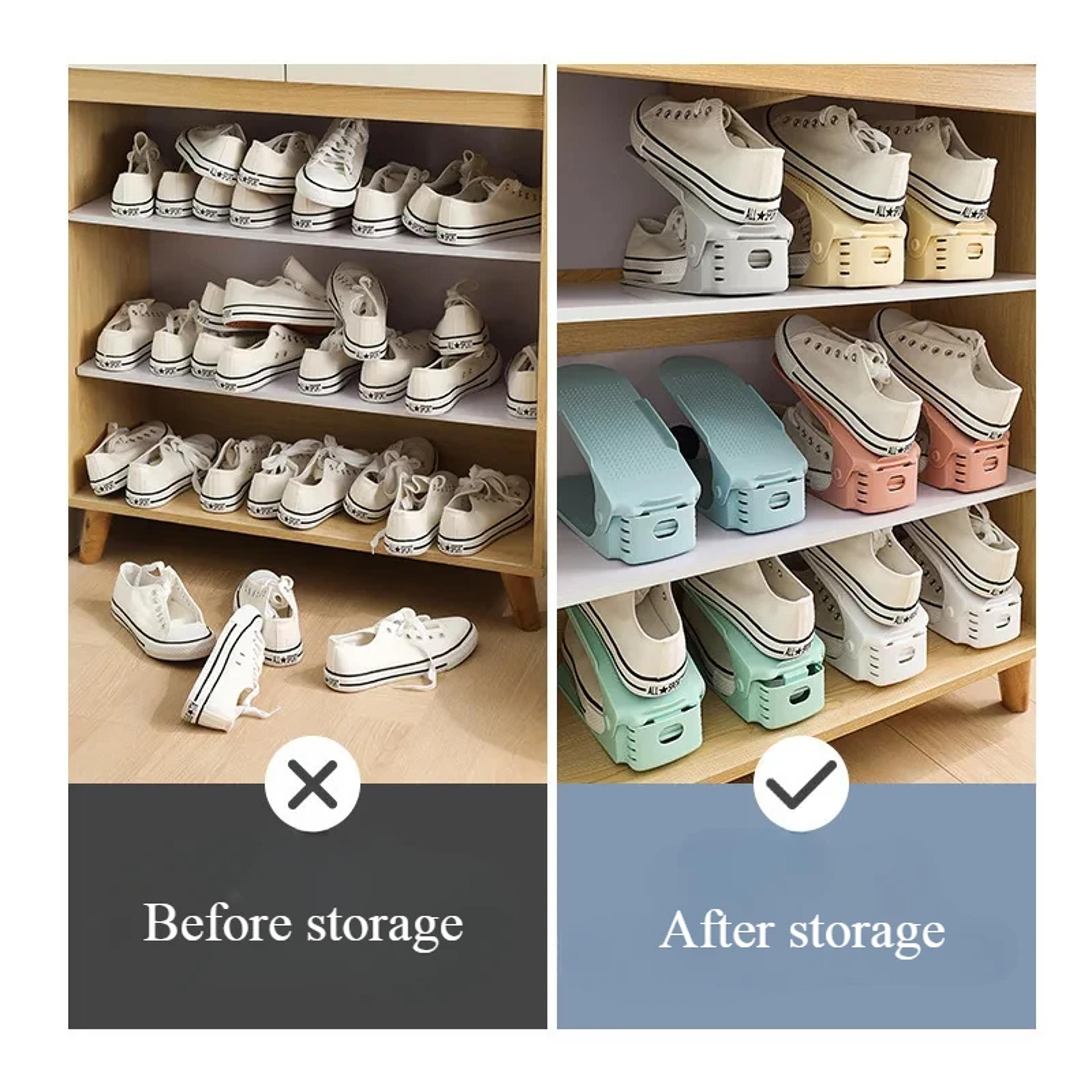 Footwear Support Slot Shoes Storage Rack Adjustable Durable Organizer Stand For Spacesaving Home Ca 1