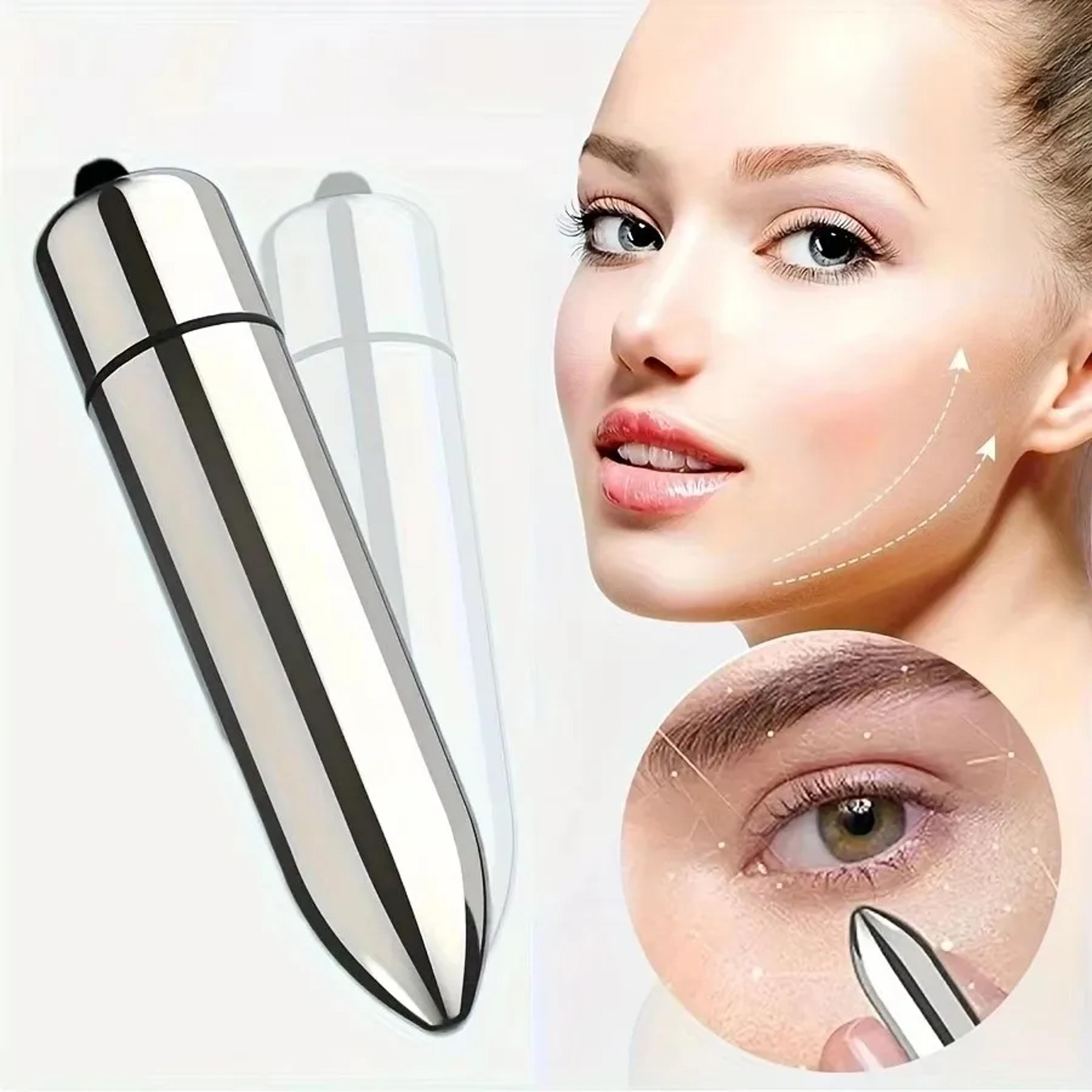 facial and eye massage mini vibrating massager, portable beauty tool, promotes lotion absorption