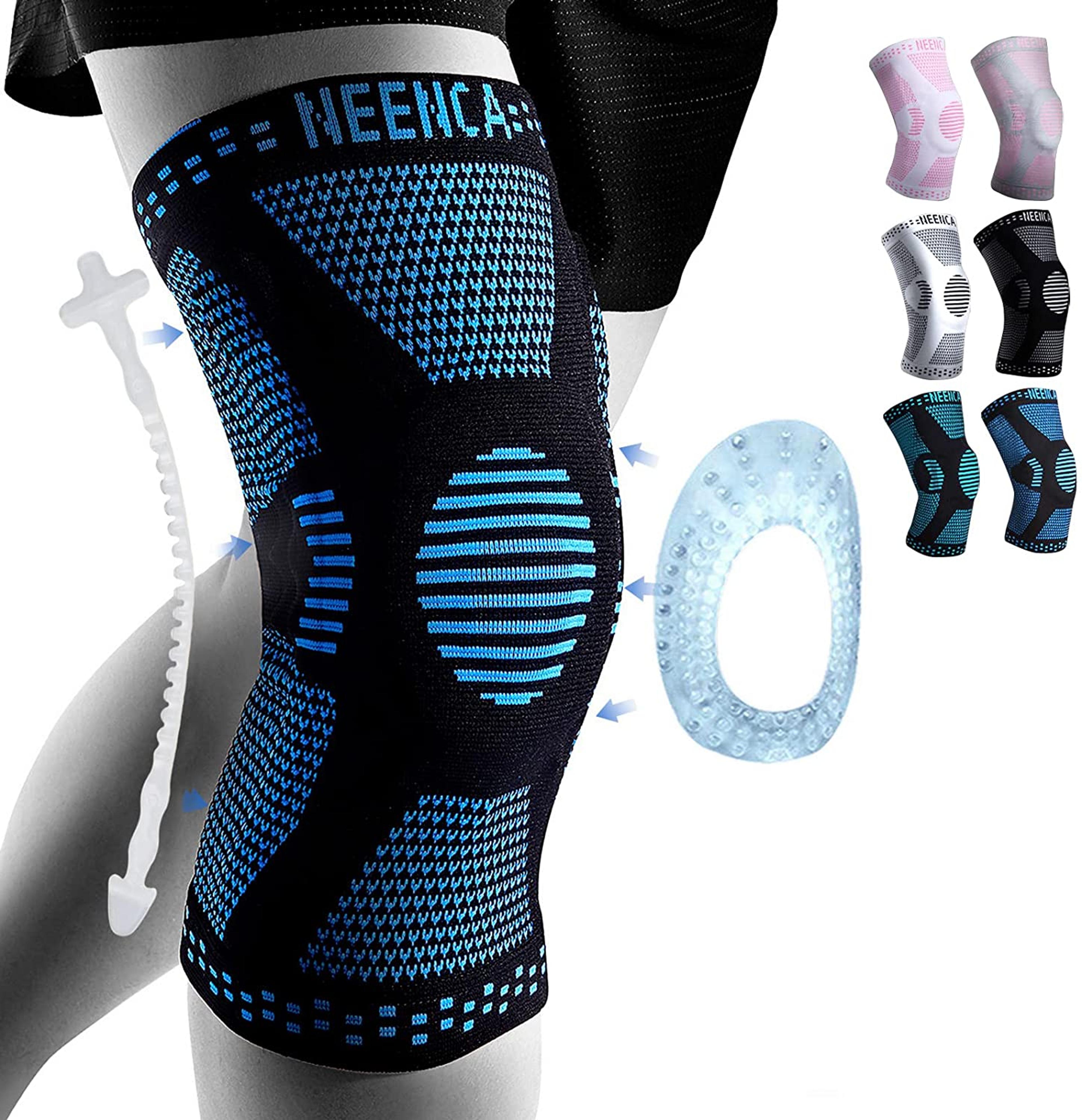 Knee Support Copper Brace With Gel Pad  Side Stabilizers Sport Arthritis Joint Pain Relief 10