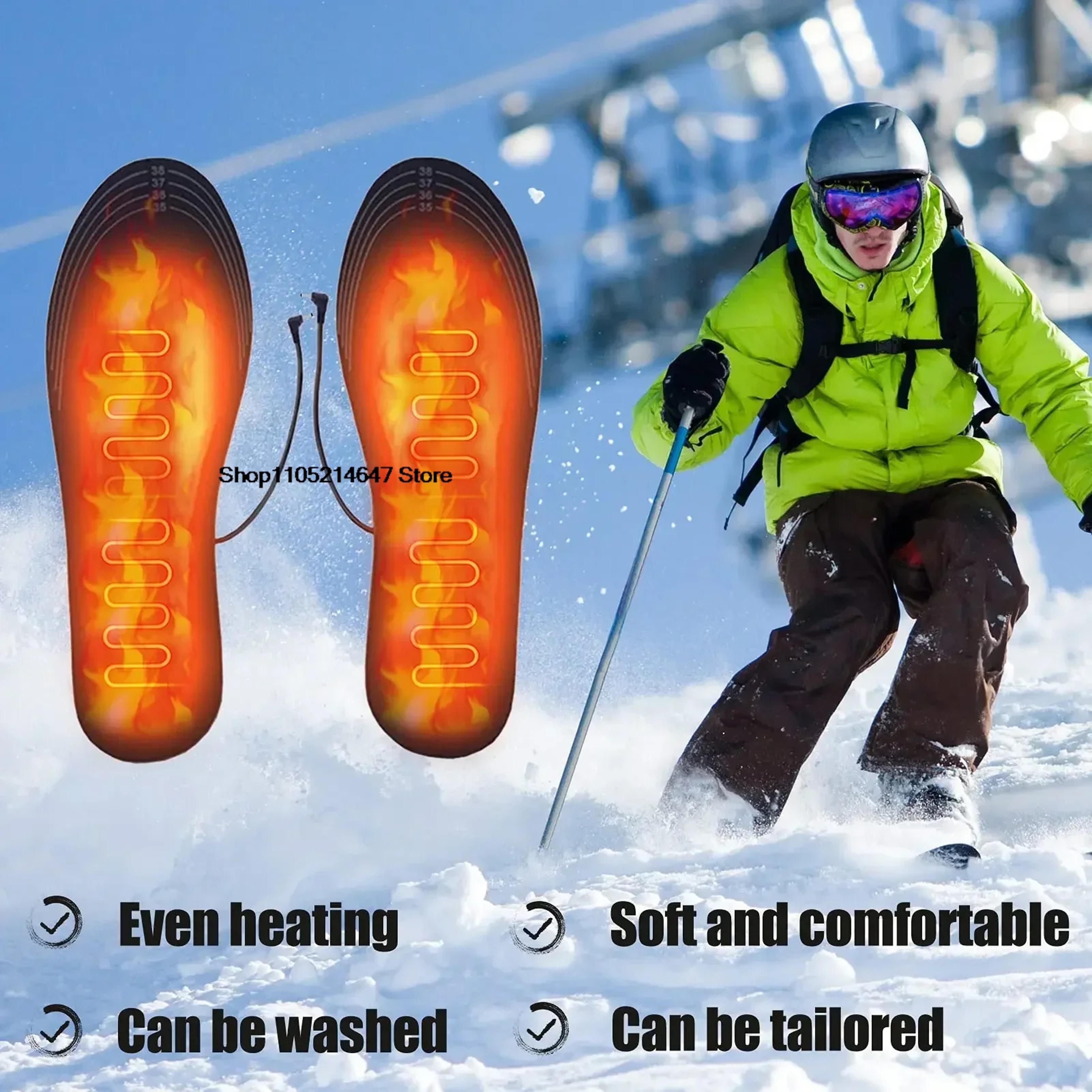 Winter Warm USB Heated Insoles Electric Foot Warming Pad For Outdoor Sports Heating Insole Sock 5