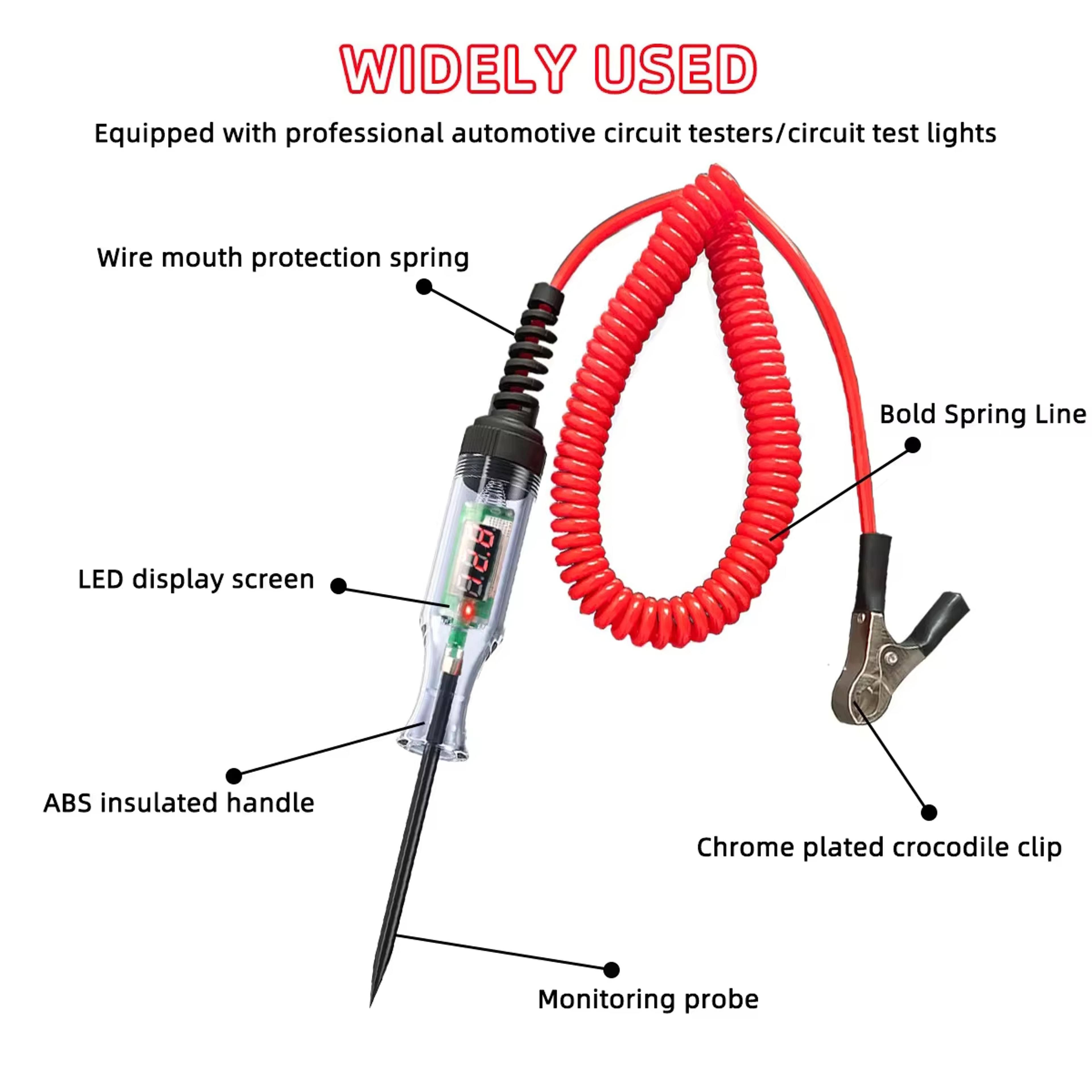 Auto Car Diagnostic Probe Car Truck Voltage Circuit Tester Electric Measuring Pen Test Pen Repair T 3