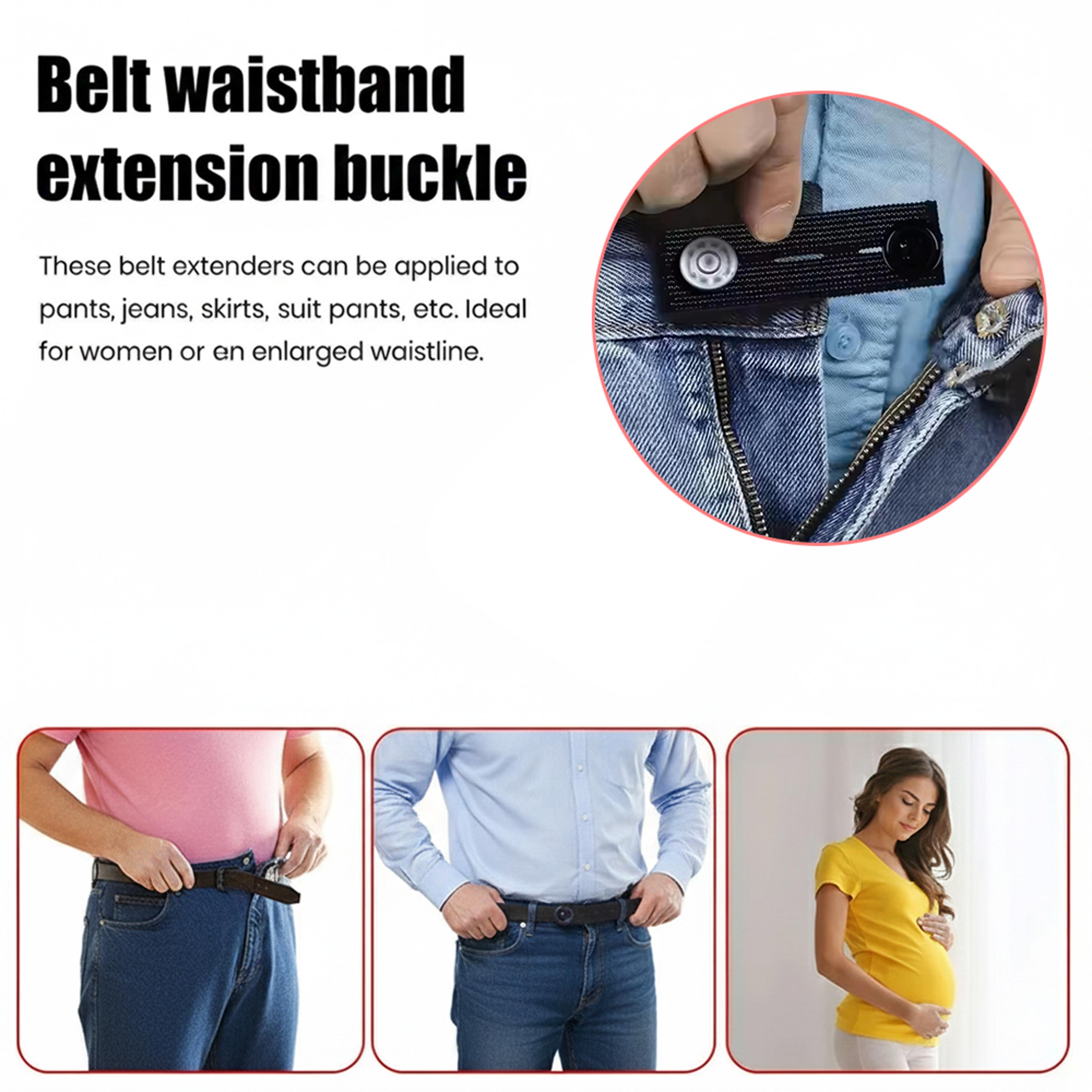 Pant Extender Belt Unisex Waist Band Maternity Button Hooks DIY Garment Sewing Supplies 2