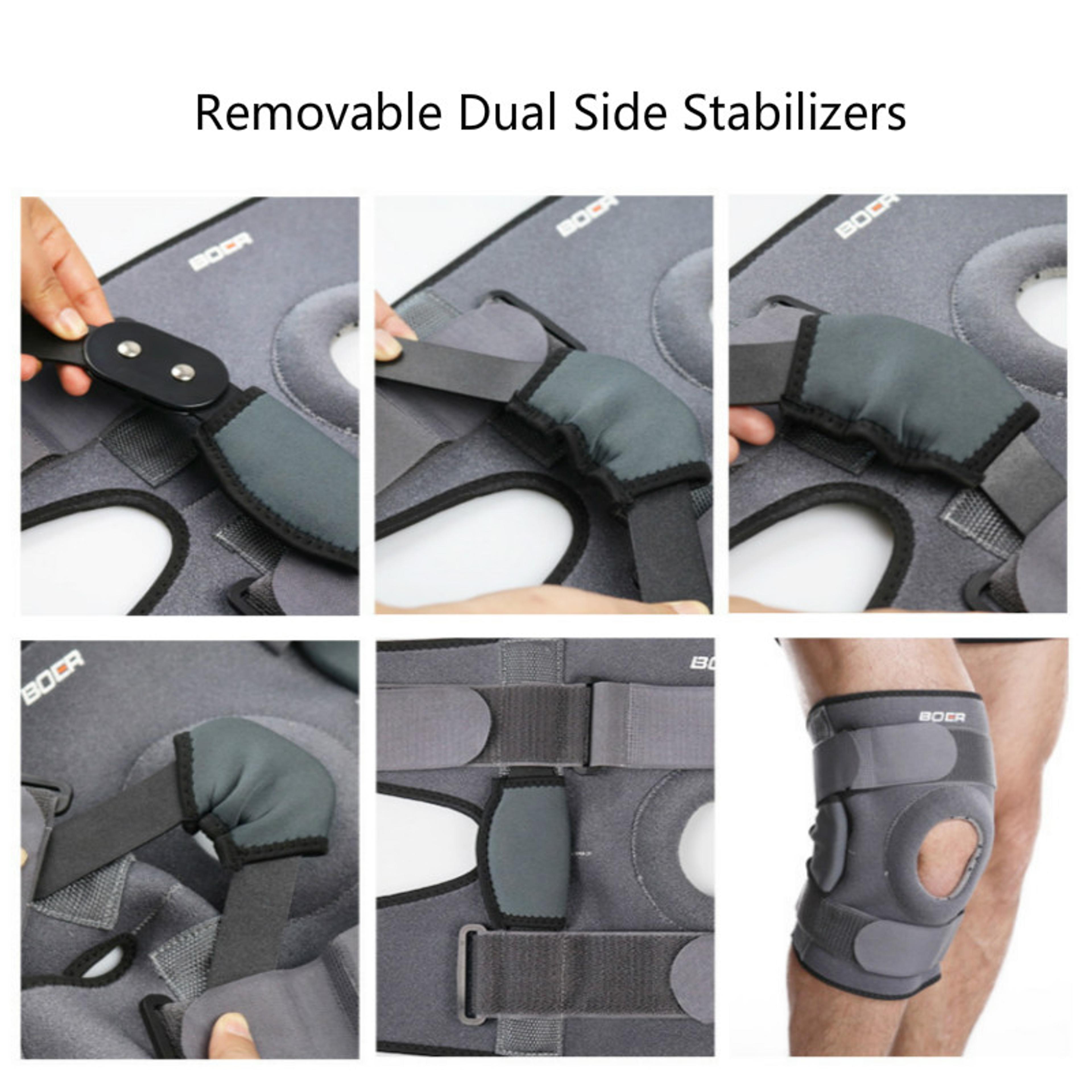 Dual Side Stabilizer Meniscus Tear Arthritis Hinged Knee Brace Support 5
