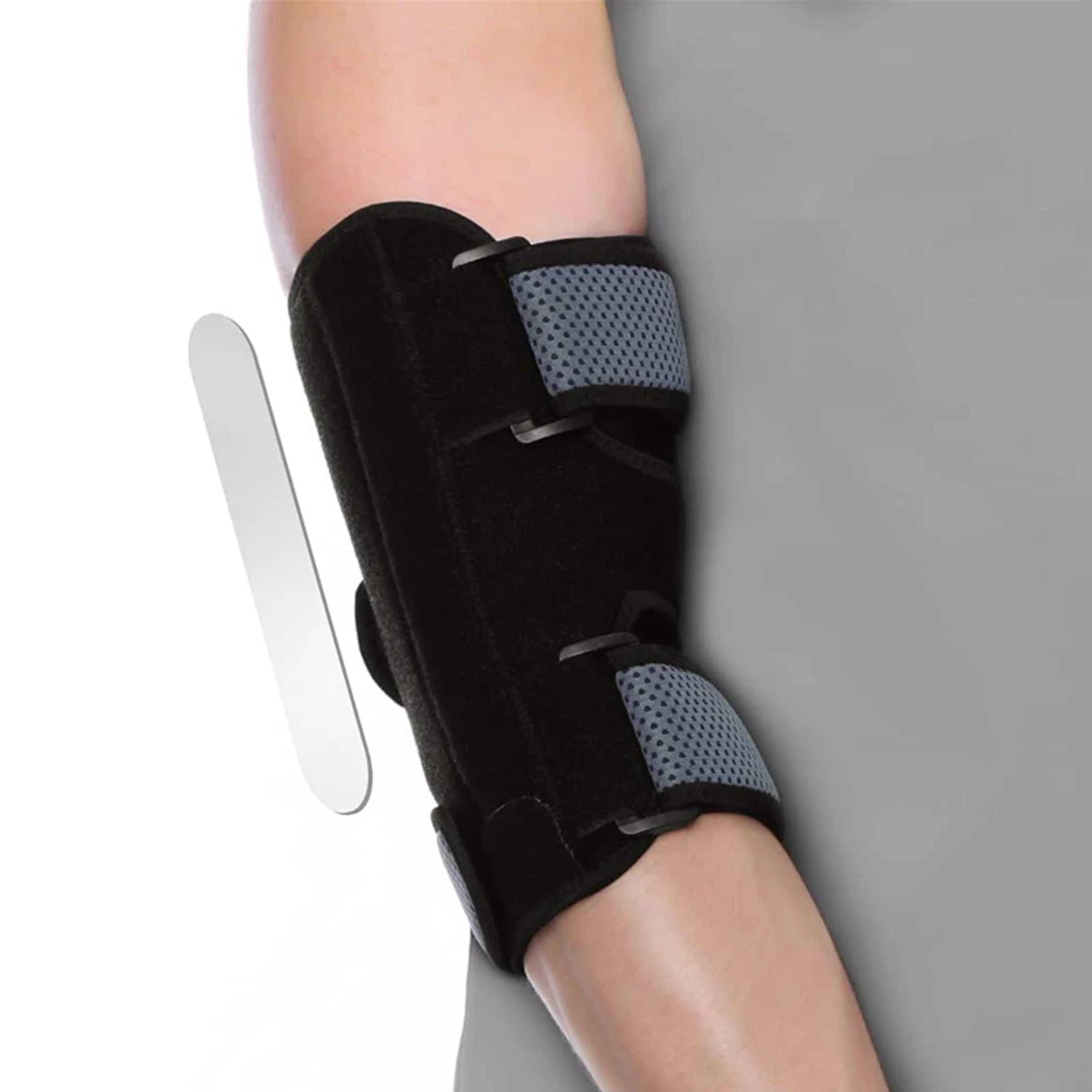 Elbow Brace With Removable Metal Splints Adjustable Arm Stabilizer For Cubital Tunnel  Tennis Sport 0