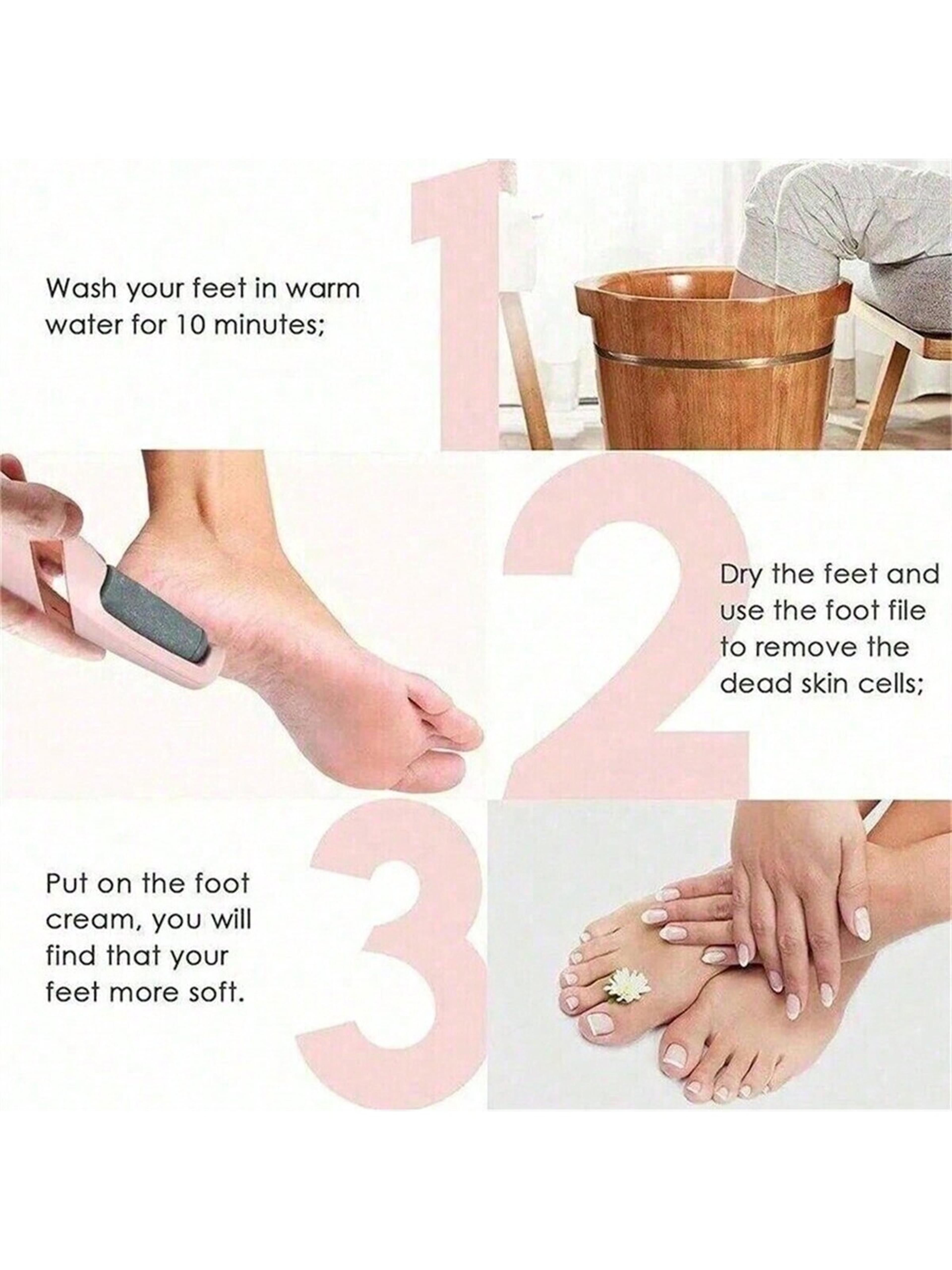Pink Electric Foot Grinder Electronic Tool File Healing Tissue Remover 4