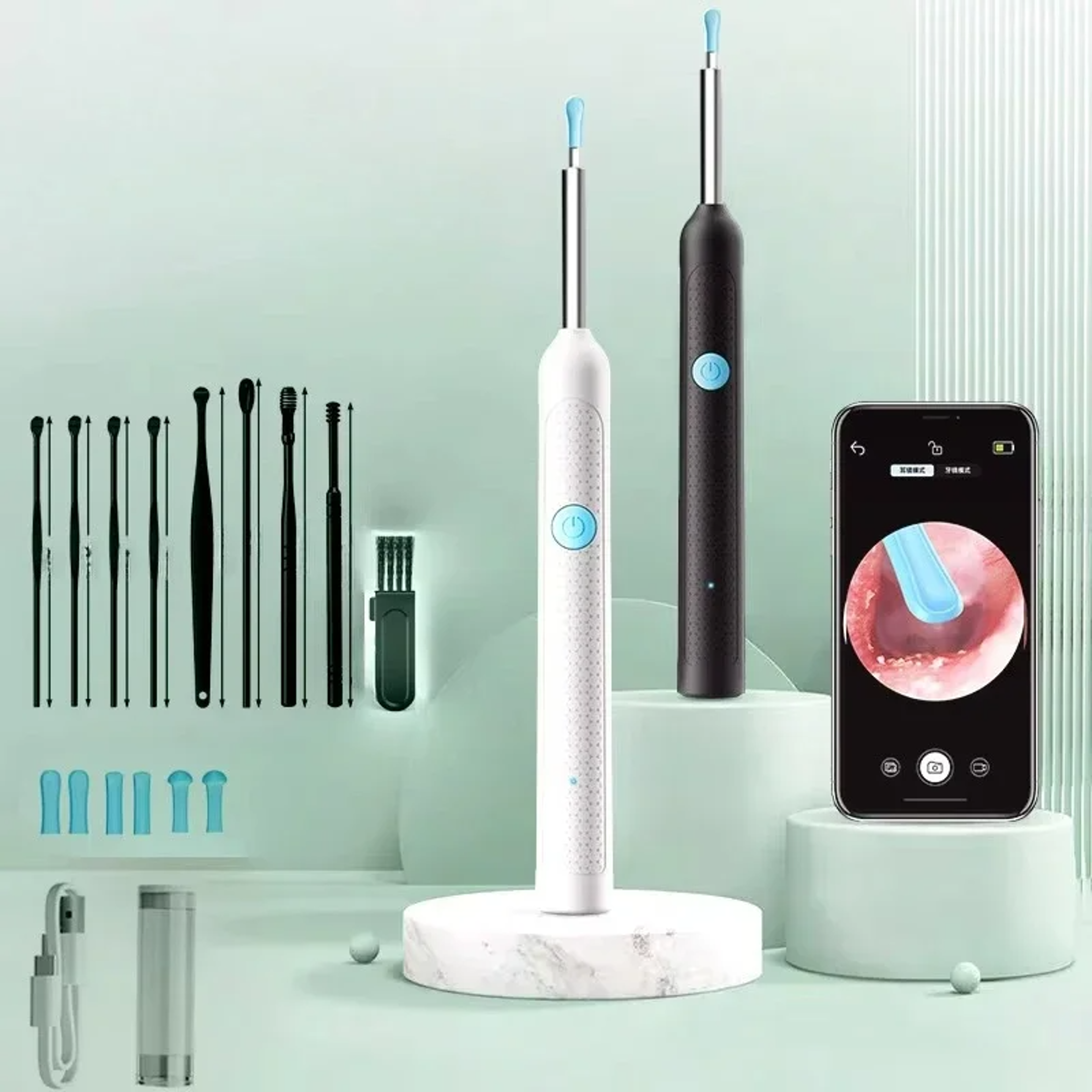 Safe Silicone Ear Cleaner For Kids And Adults Wireless Ear Wax Removal Tool With Camera 0