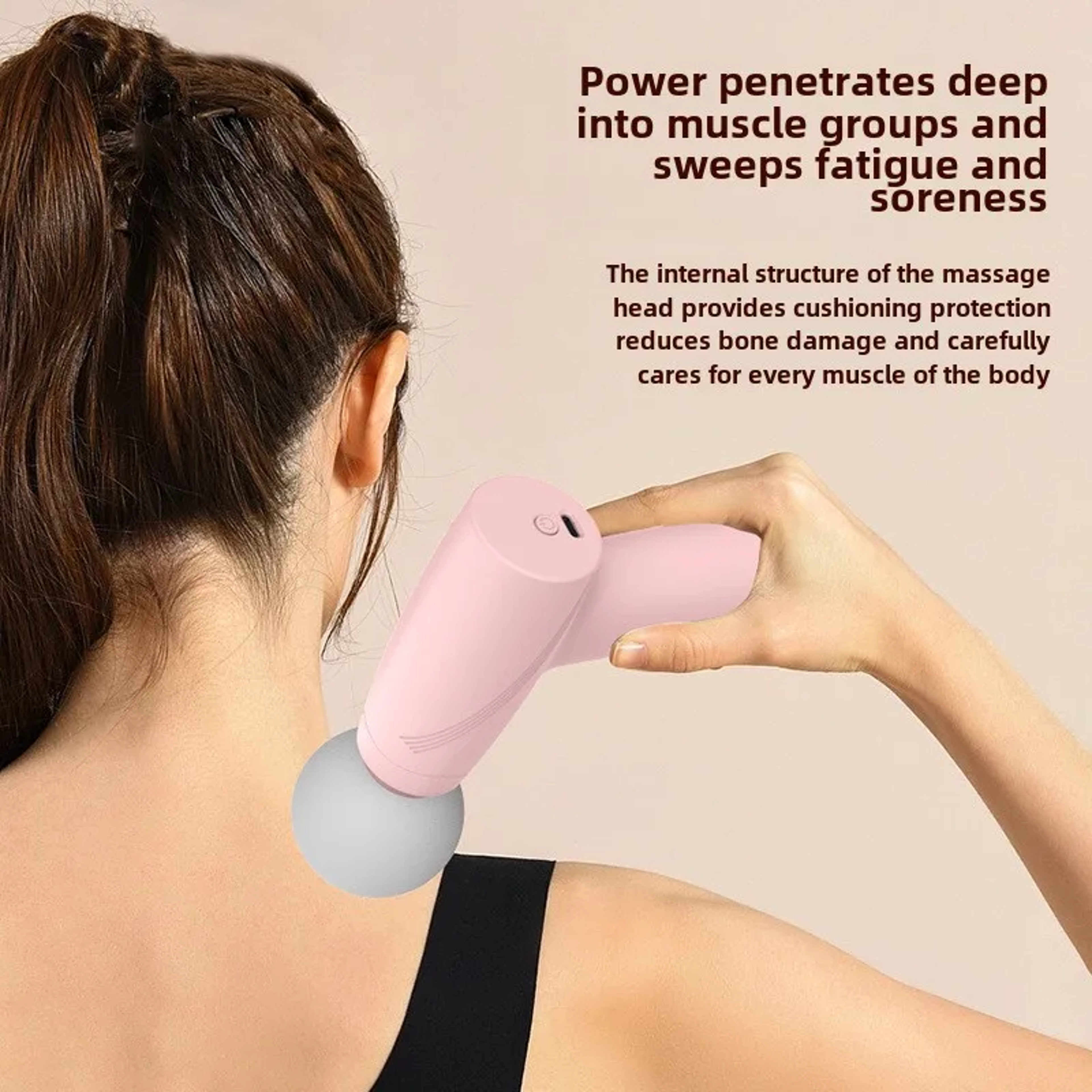 Mini Handheld Deep Tissue Massager Portable Fascia Gun With MultiStage Vibration For Muscle Relaxat 3