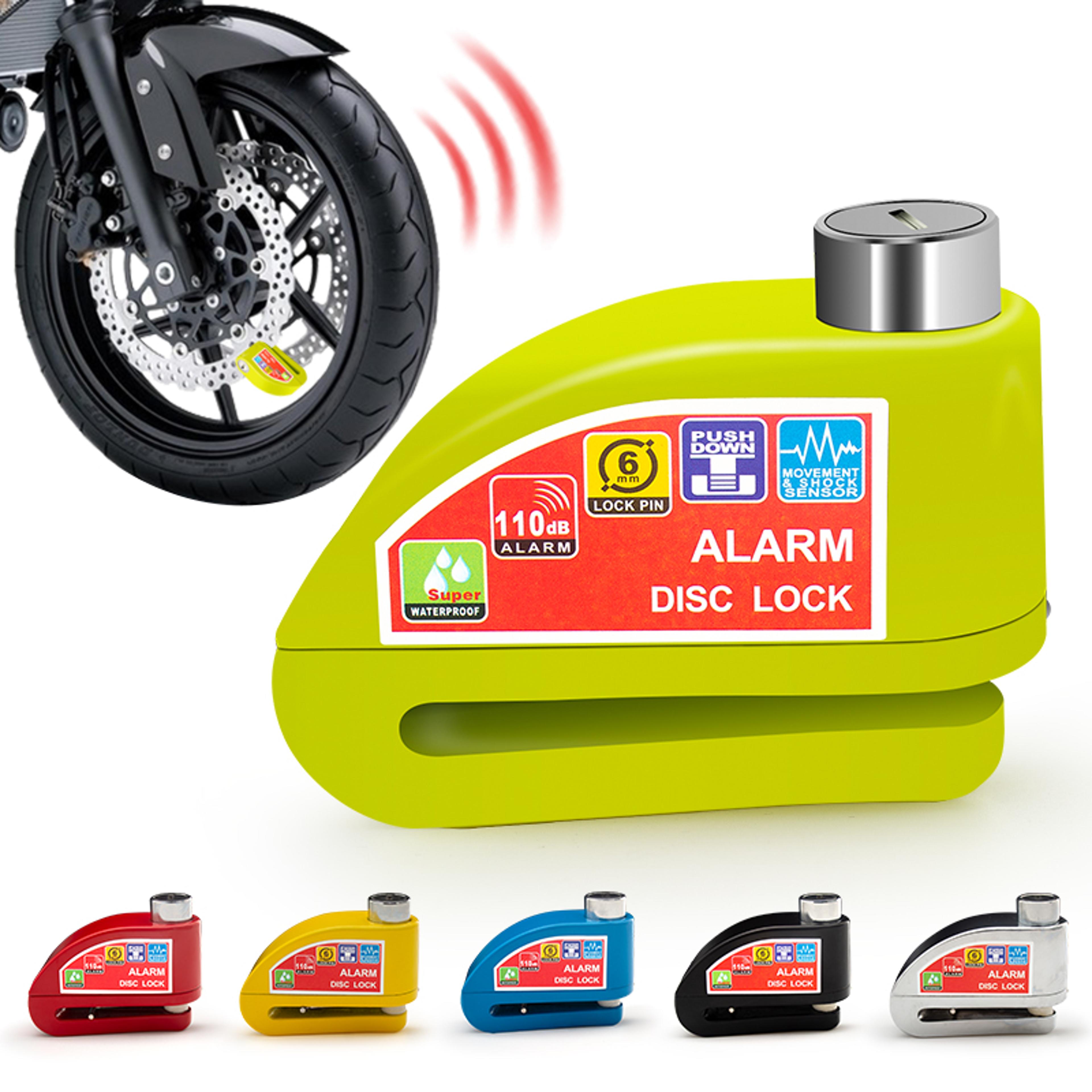 Wheel Disc Brake Waterproof AntiTheft Alarm Lock Aluminum Alloy Safety Moto Lock 0