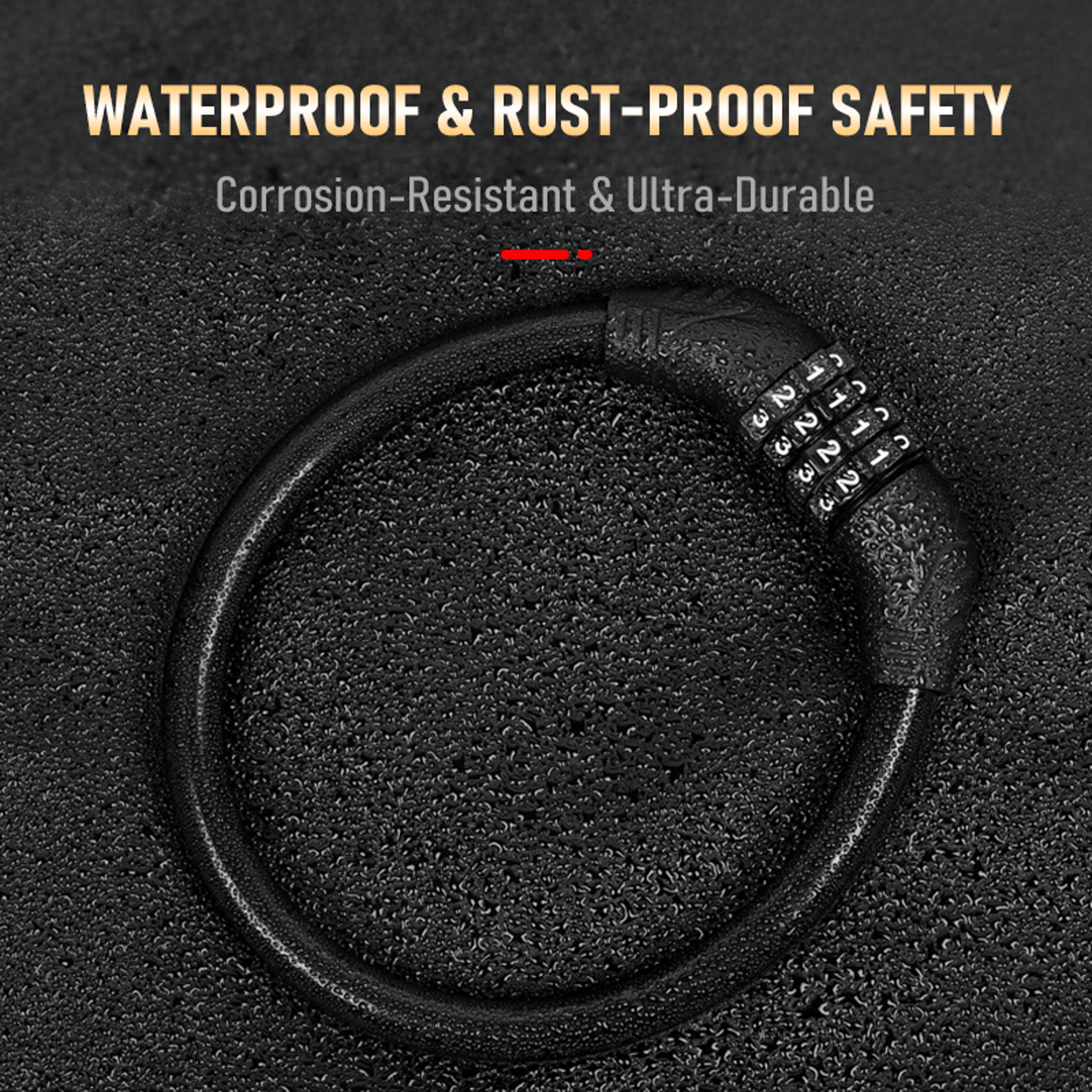Reinforced Steel Cable Bike Lock 4Digit HighSecurity Combination For Bikes  Scooters 1