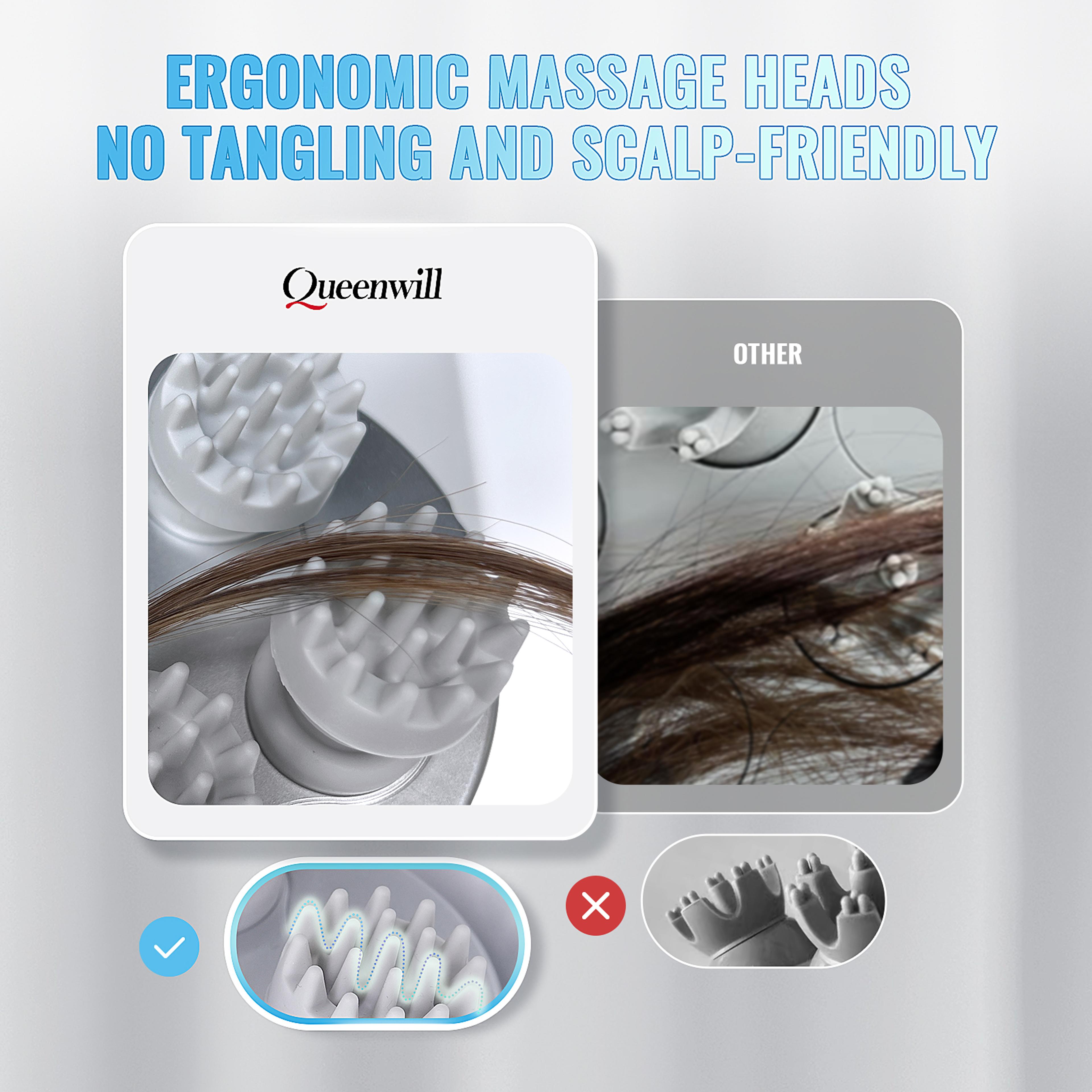 Wireless Electric Head Massager Deep Tissue Neck Massage 4 Kneading Functions For Stress Relief And 5