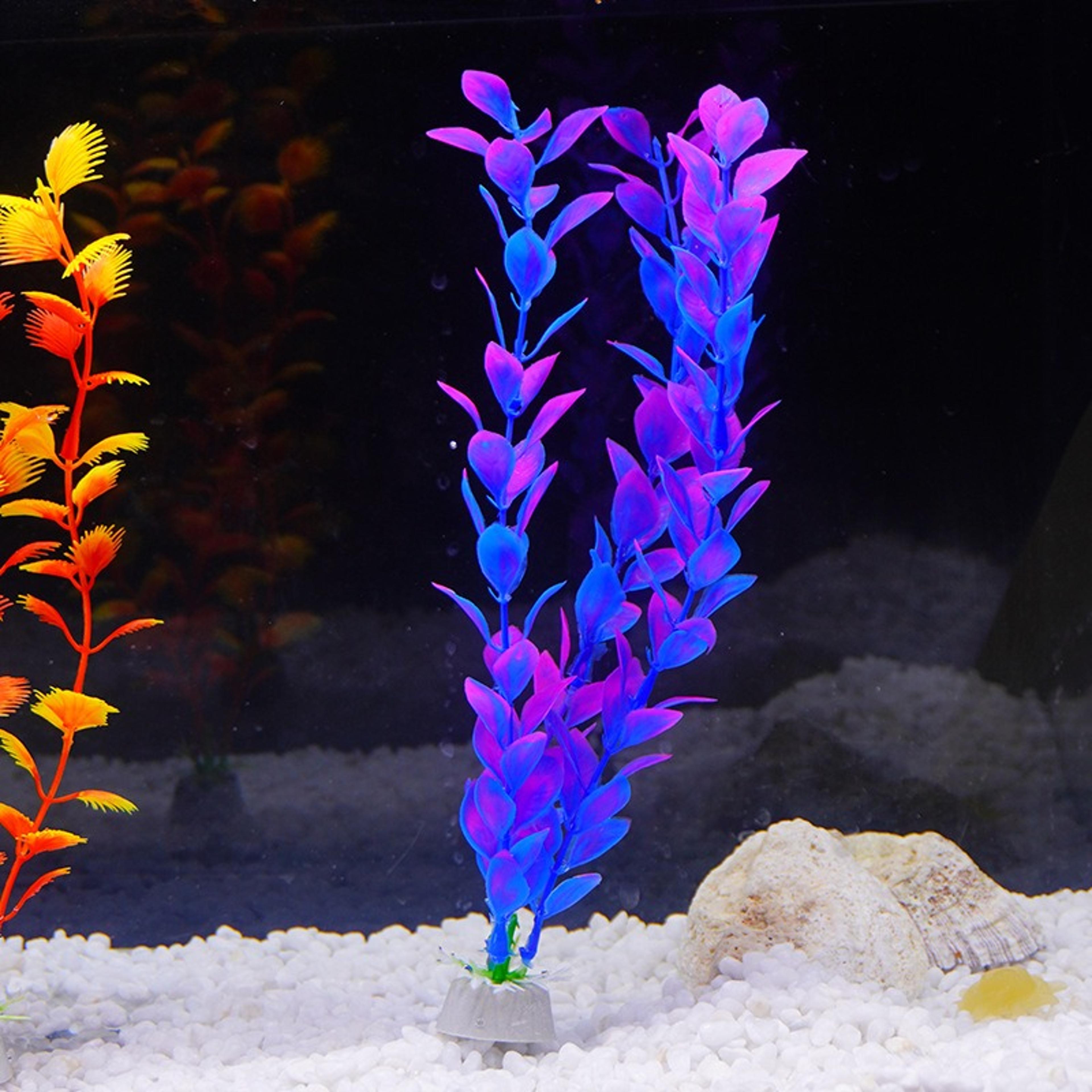 Artificial Aquatic Plants Plastic Green Grass For Fish Tank Aquarium Decor 1