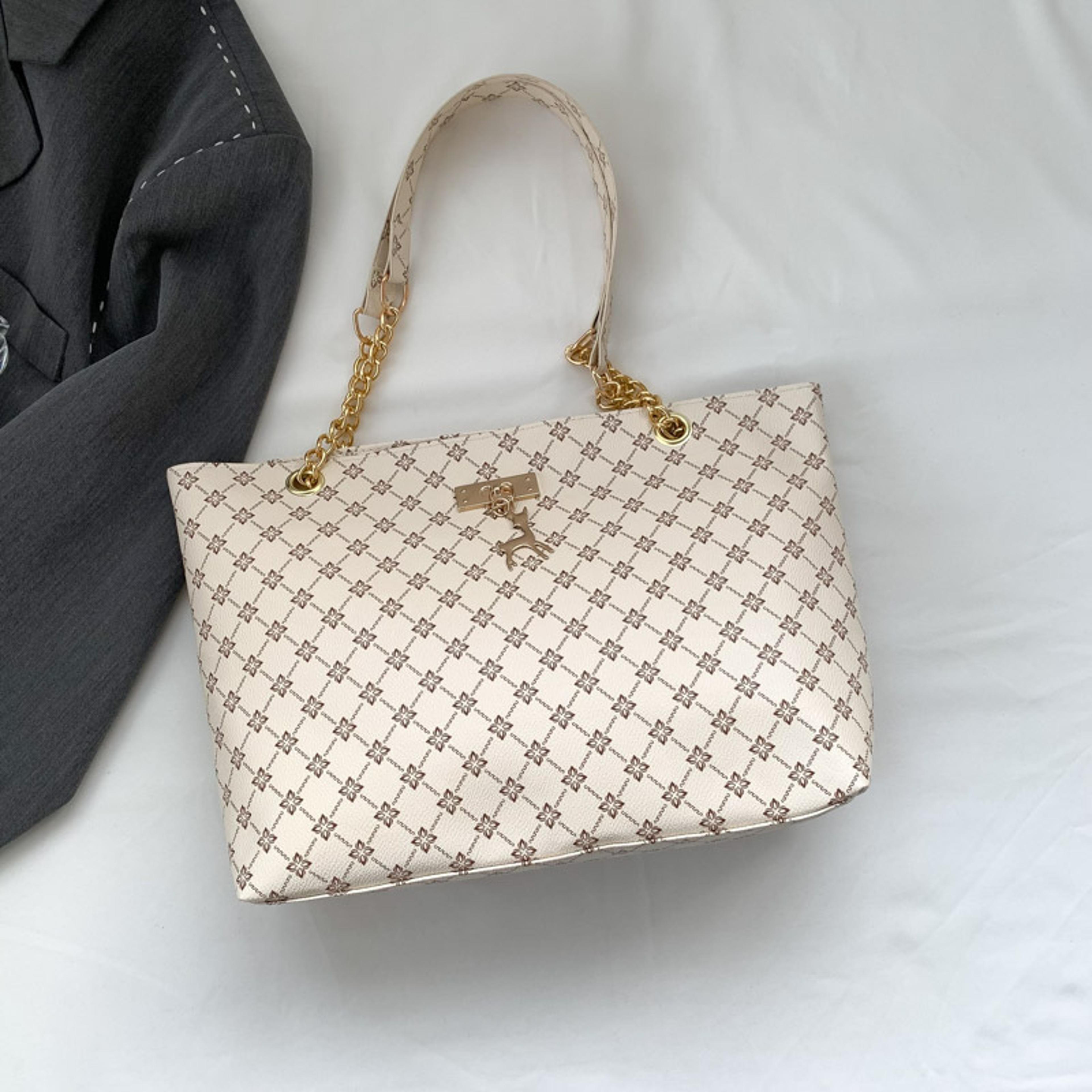 Soft Leather Presbyopia Handbag Large Capacity Tote Women Bag With Hanging Accessories Shoulder Bag 2
