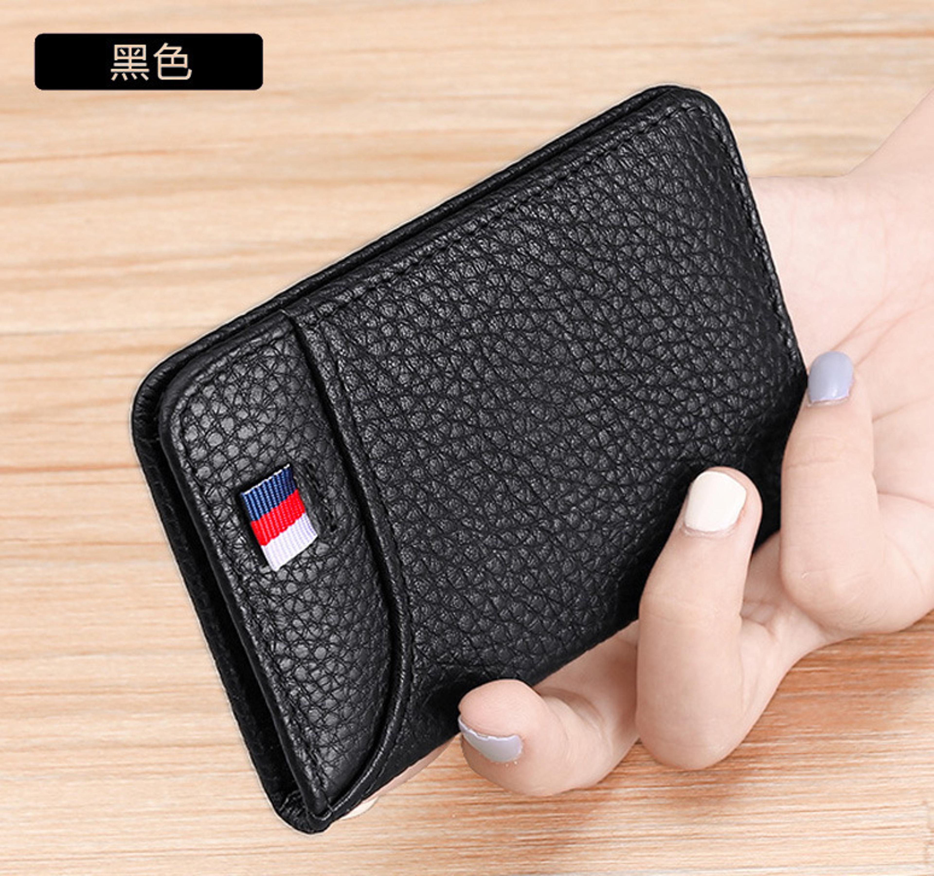 Ultrathin Leather Case For Card Holder Men Multicard Slot Drivers License Case 5