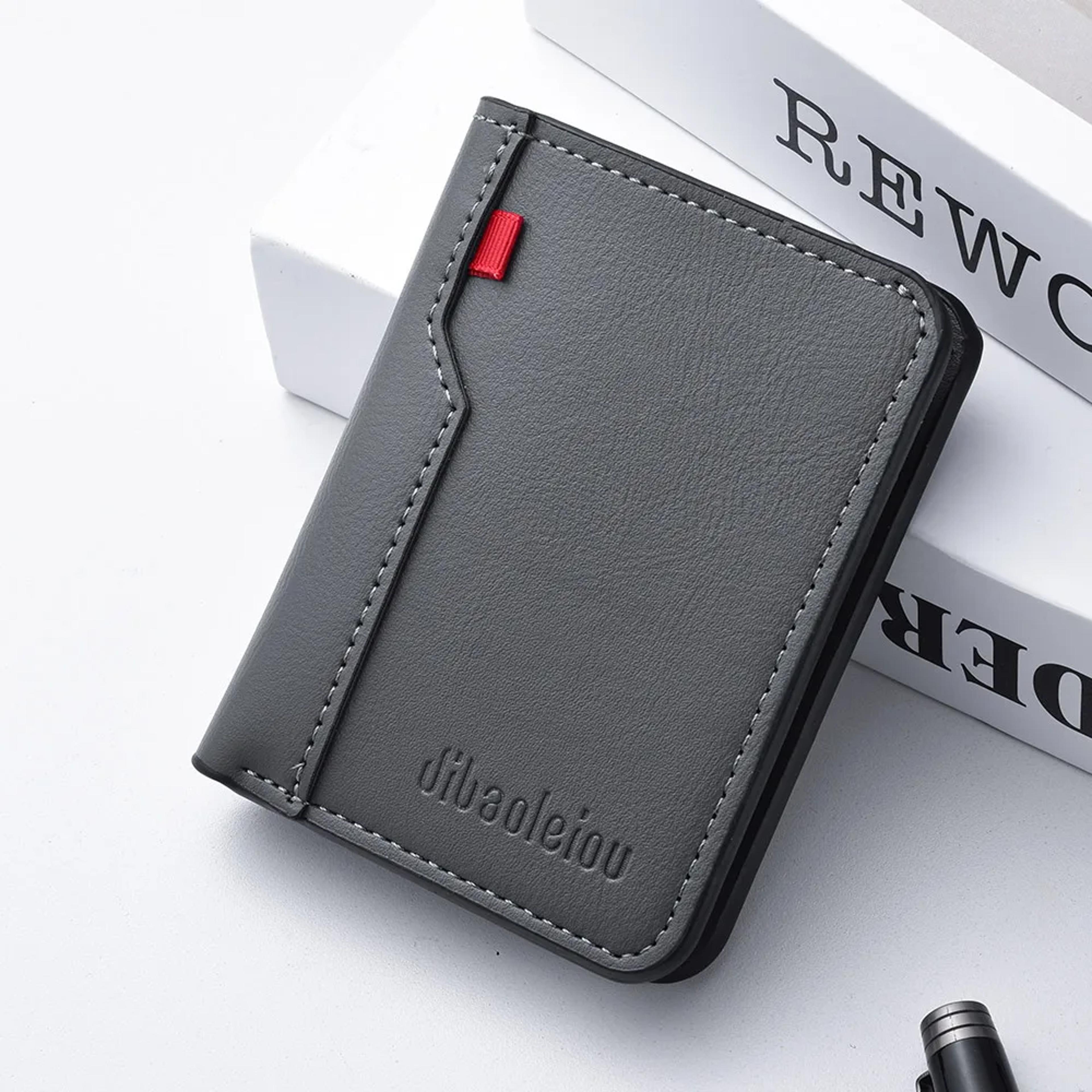 High Quality Short Vertical Mens Wallet Ultrathin PU Leather Card Holder 7