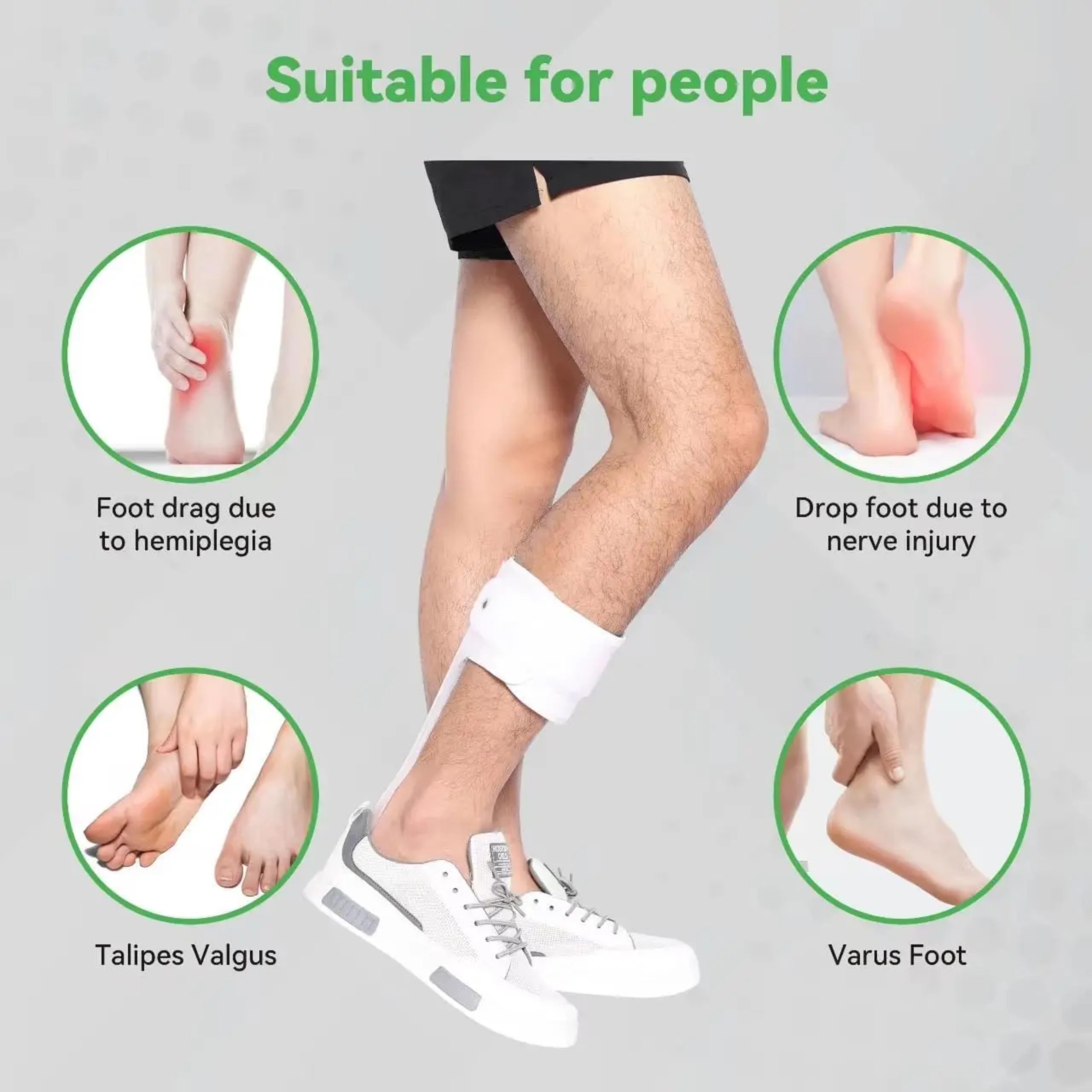Rigid Ankle Foot Orthosis AFO Drop Foot Brace For Walking Durable Polyethylene Foot Drop Splint Lig 2