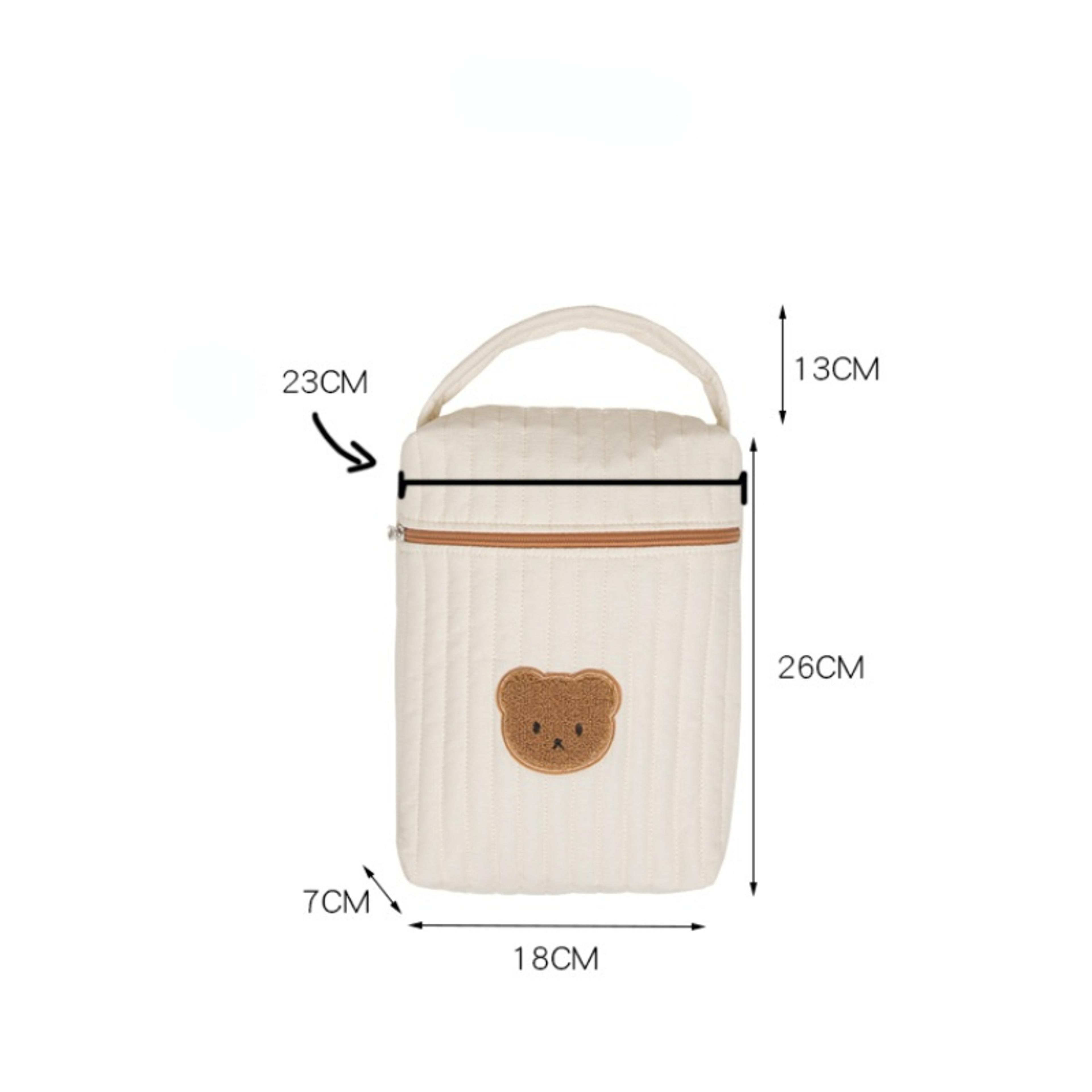 Zipper Women Handbags Maternity Bag Cartoon Cotton Bear Mommy Diaper Bag 3