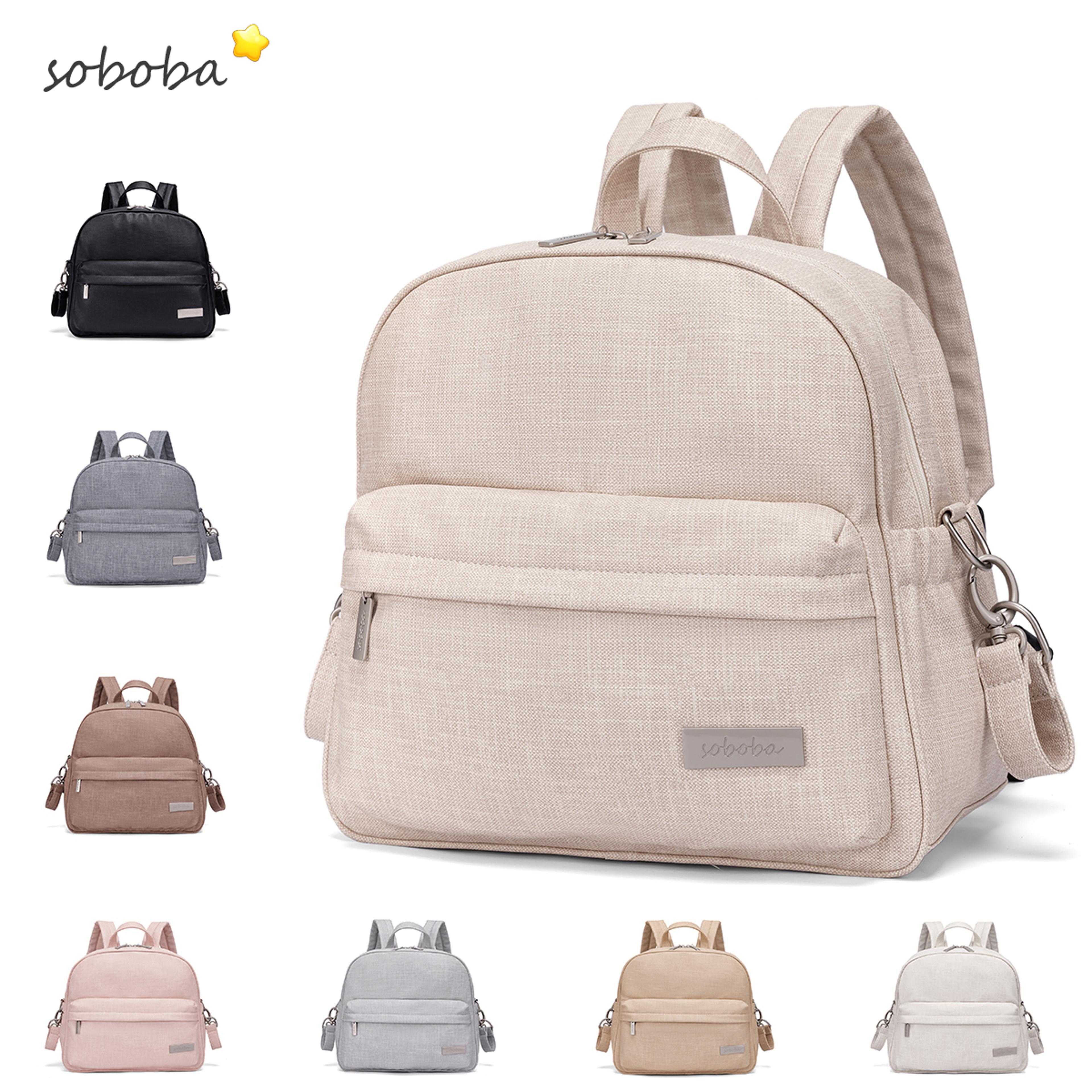 fashionable waterproof diaper backpack for women, large capacity nappy changing bag with multi-functional design