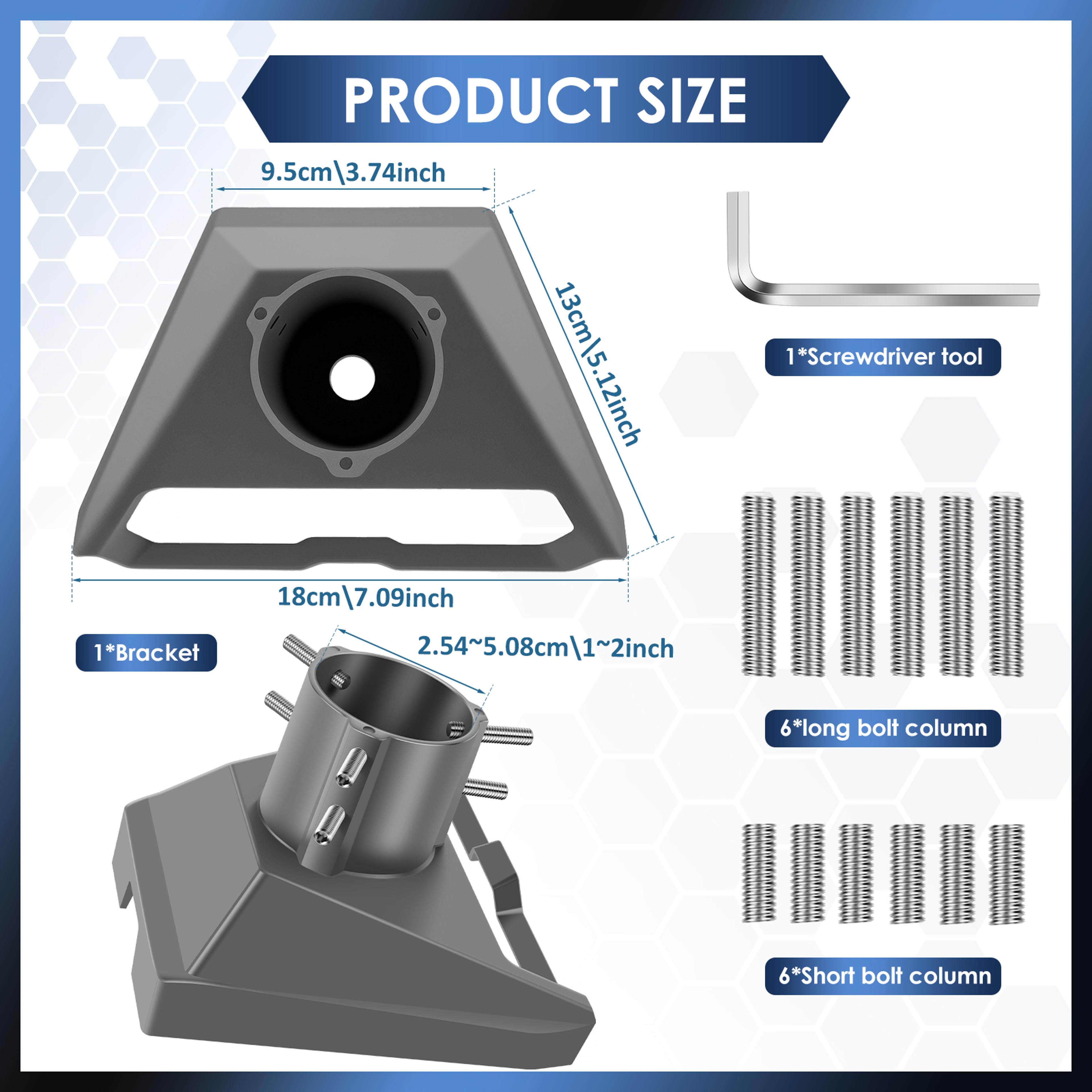 Starlink Gen 3 Dish Mounting Pole Adapter Kit Rustproof Aluminum Alloy Pipe Mounting Kit 5