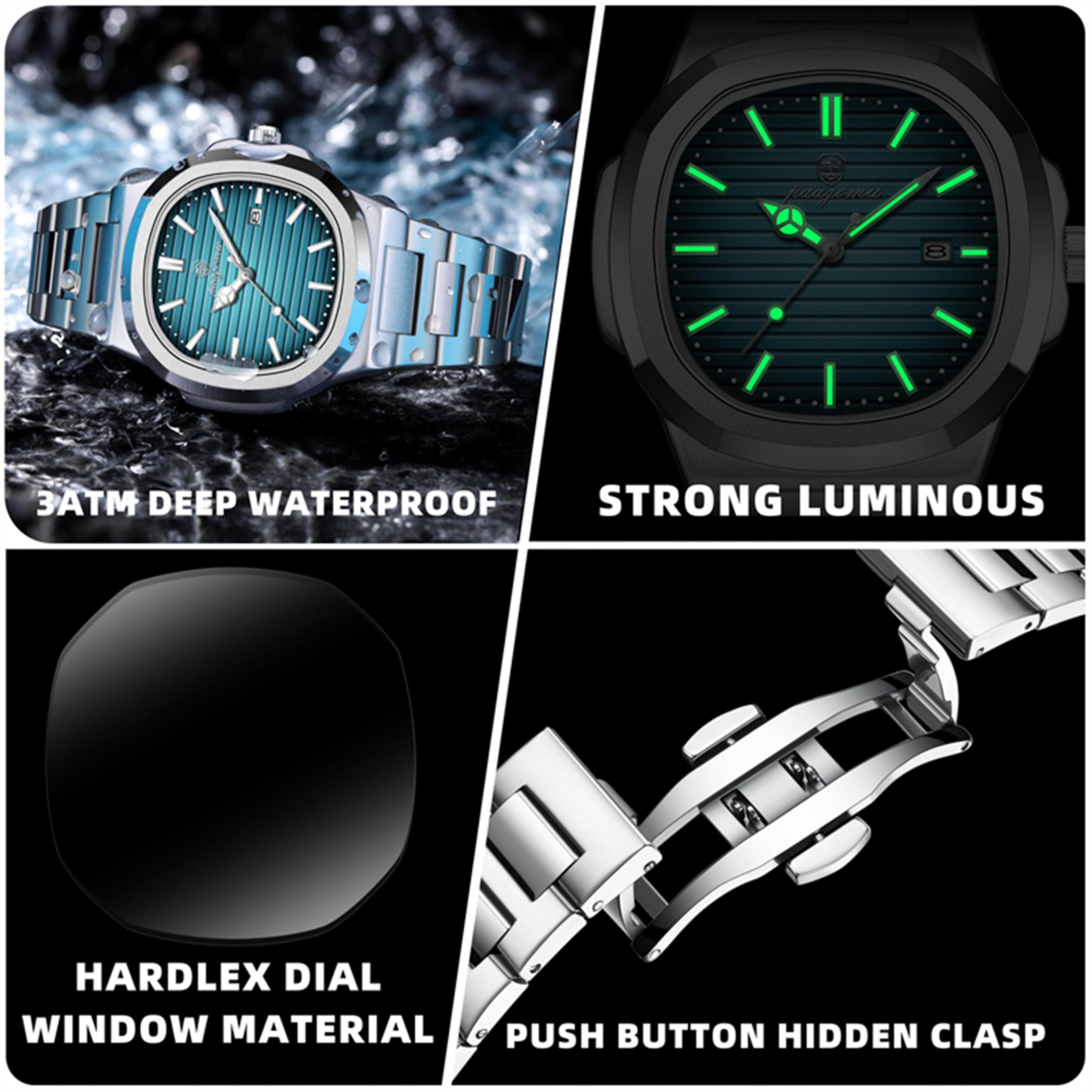 Original Quartz Watch For Men Trend Mens Watches Classic Fashion Square Dial Waterproof Luminous Da 3