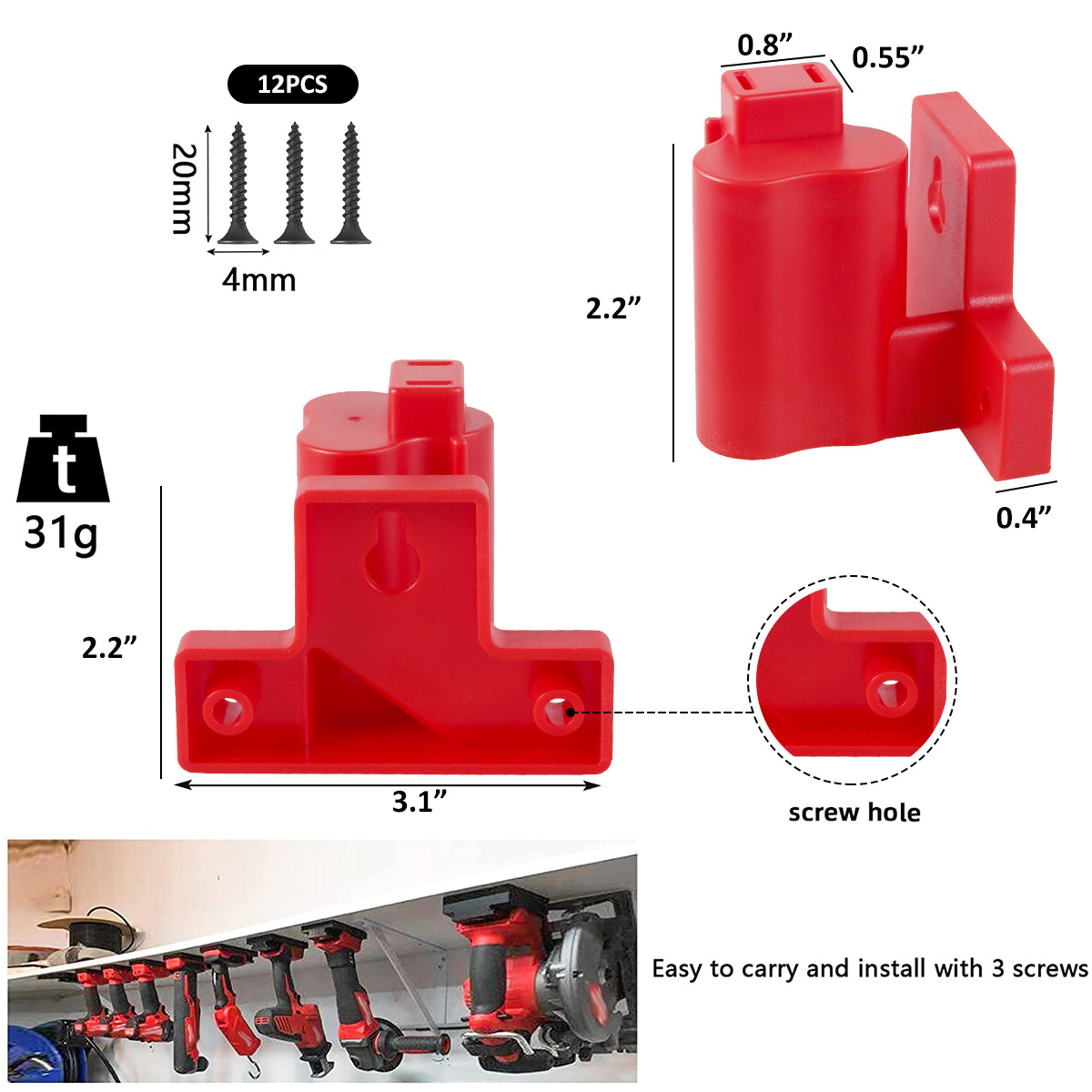 Heavy Duty Power Tool Holder Plastic Dock Electric Battery Hanger For Drill Storage With Screws 4