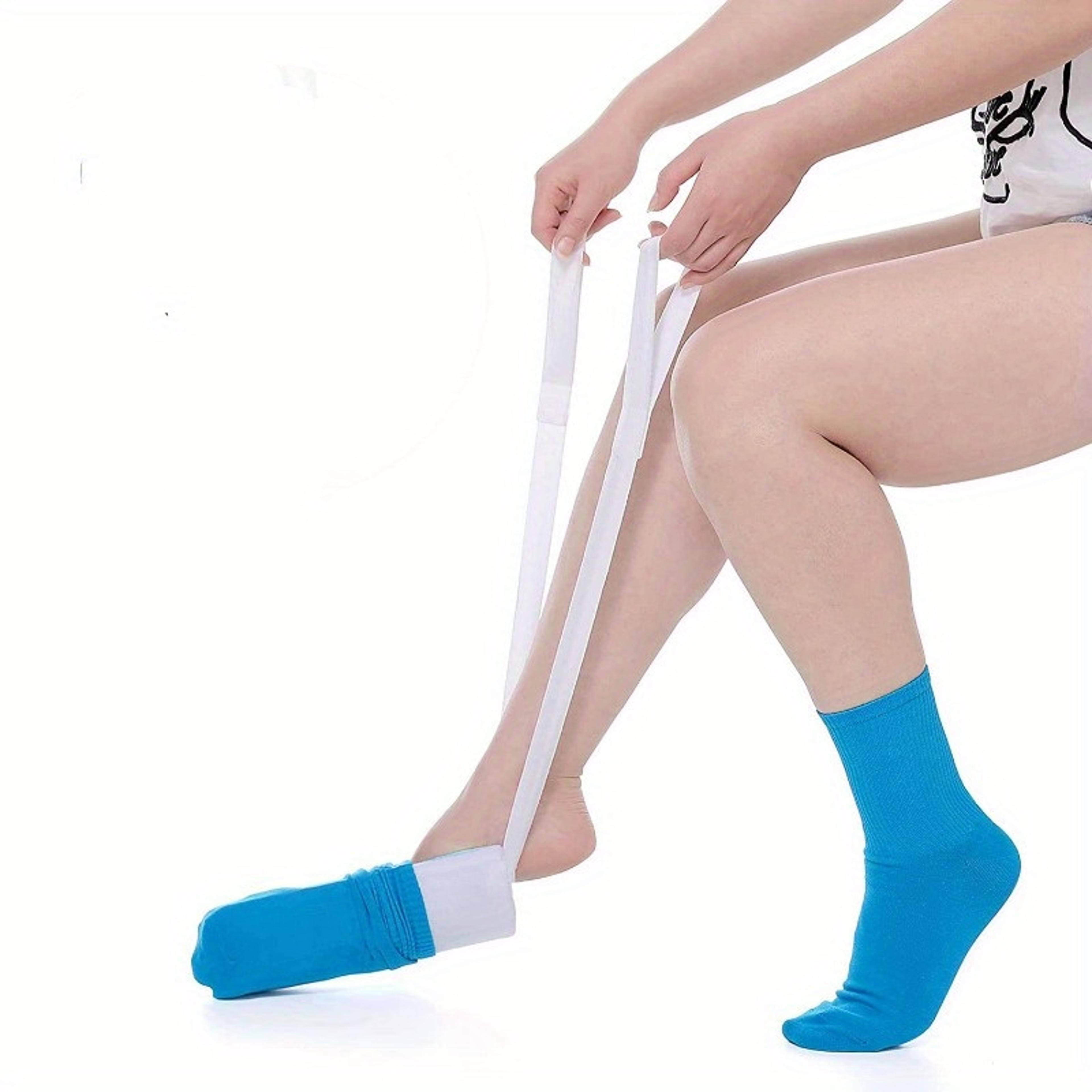 durable abs ergonomic handle sock aid tool for seniors, pregnant women & diabetics, no bending required