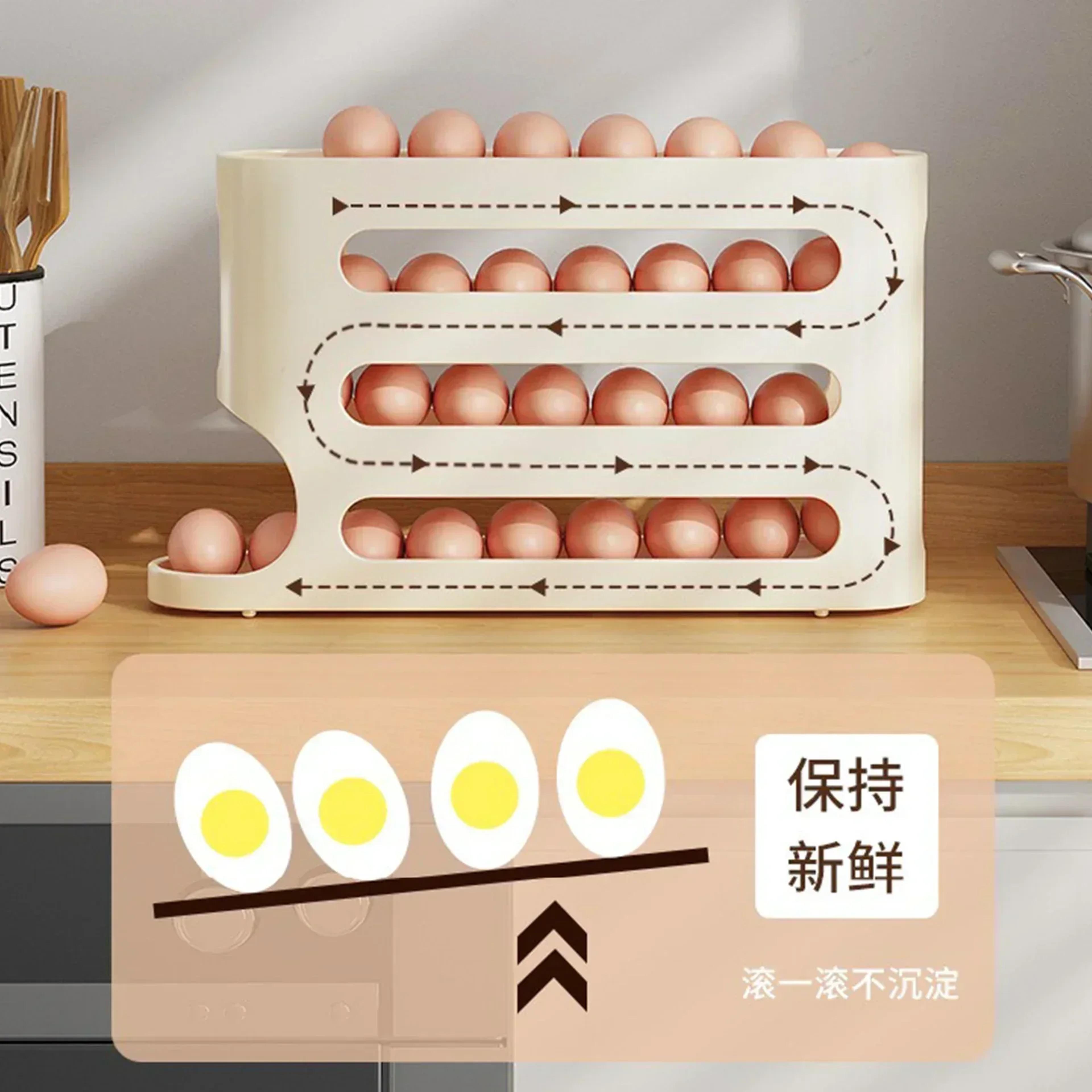Ladder Style Egg Box Storage Slide Egg Storage Box For Refrigerator Automatic Egg Rolling Machine 4