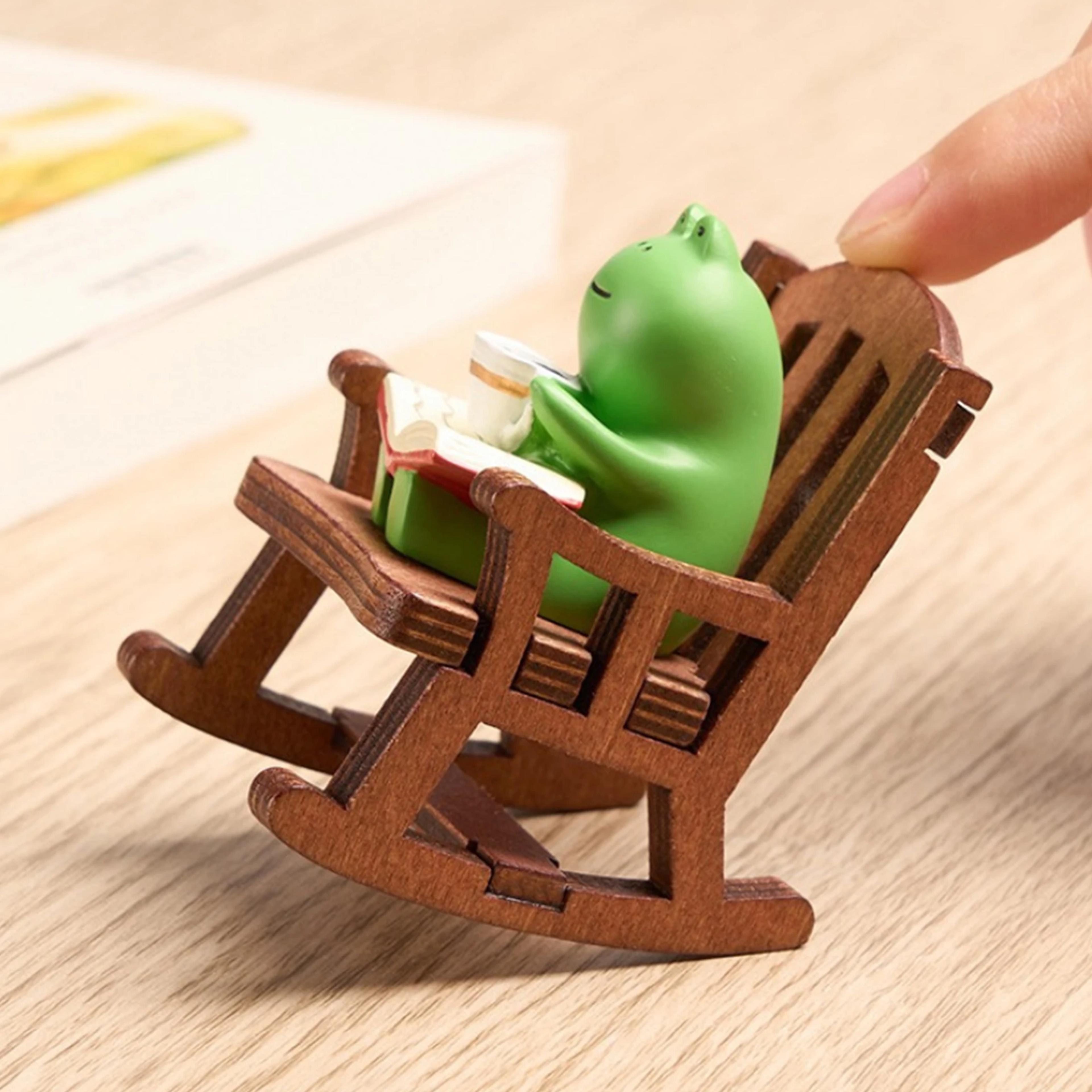 cute japanese frog rocker chair, office and car center decor
