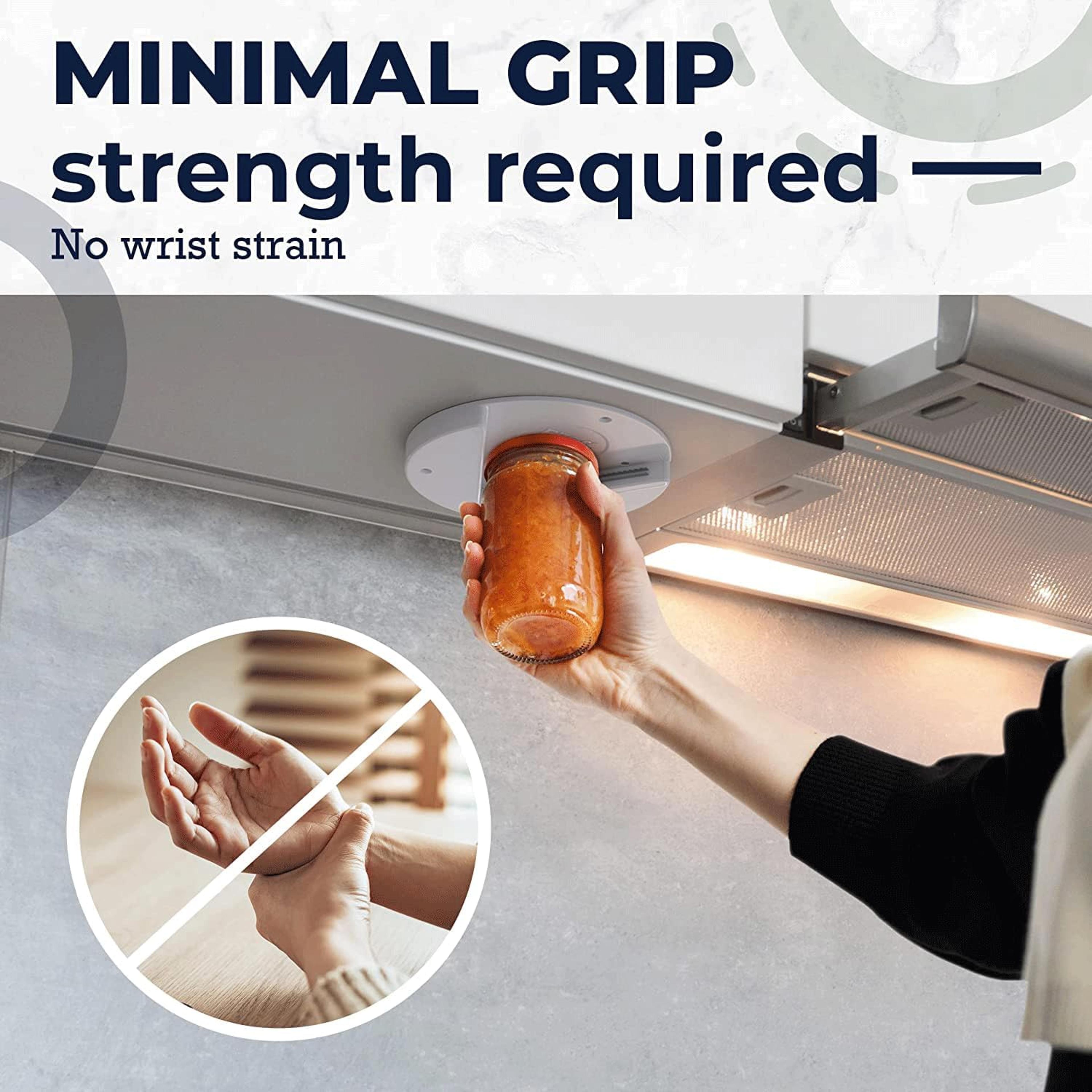 Effortless Grip Under Cabinet Jar  Bottle Opener For Arthritis 4