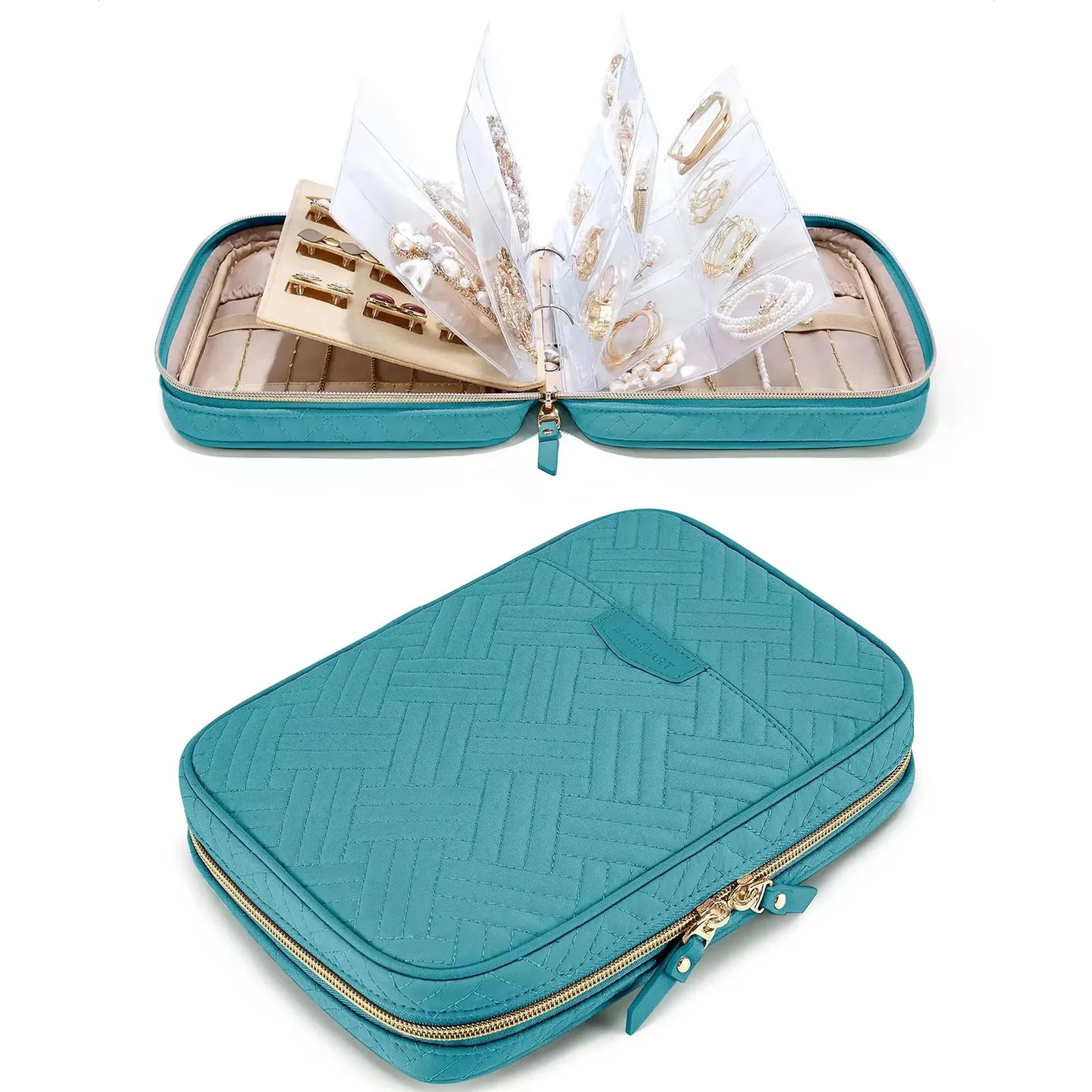 jewelry storage book ring binder pouch bag for travel organizer necklaces earrings