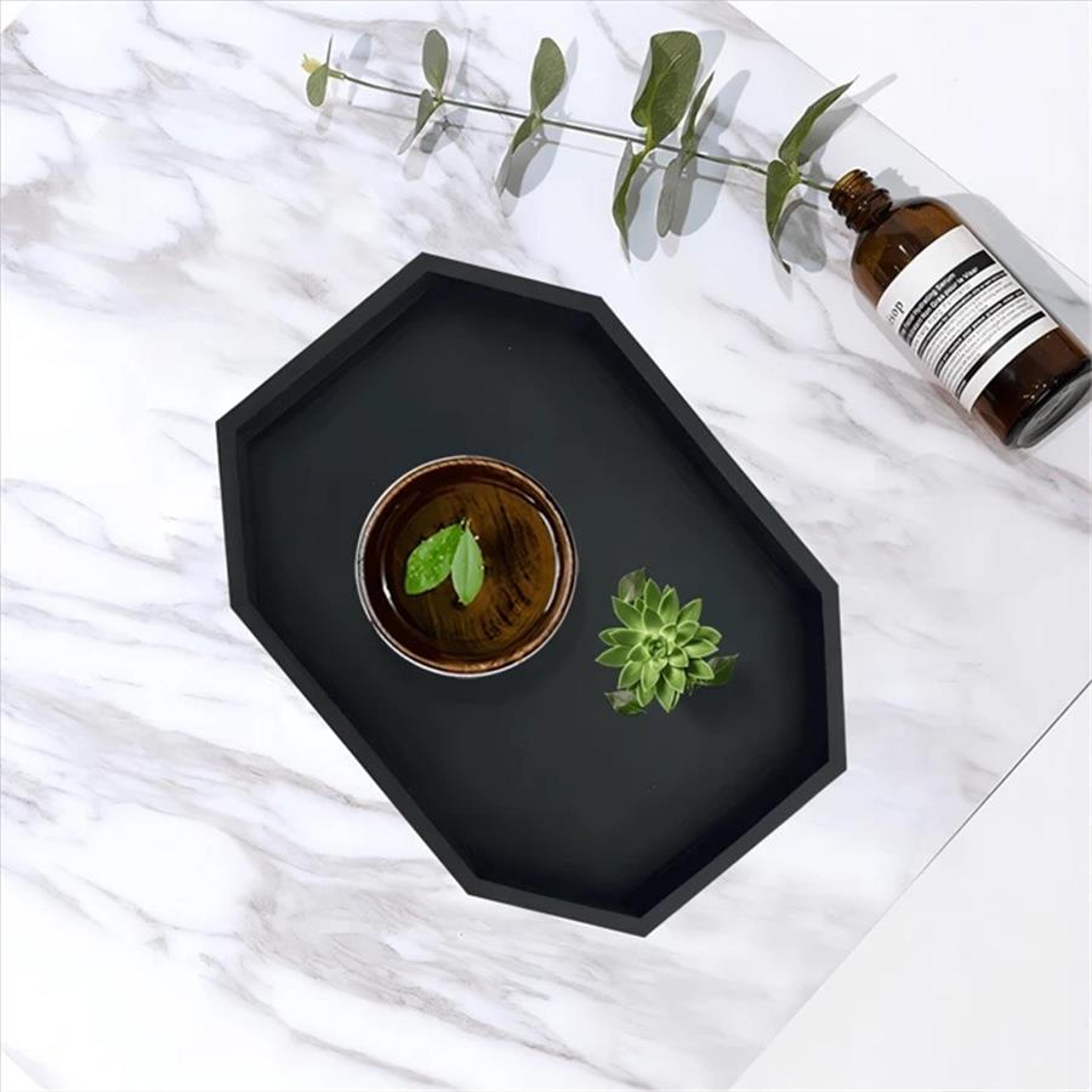 Decorative Octagonal Silicone Storage Tray For Kitchen Shower Room Living Room 2