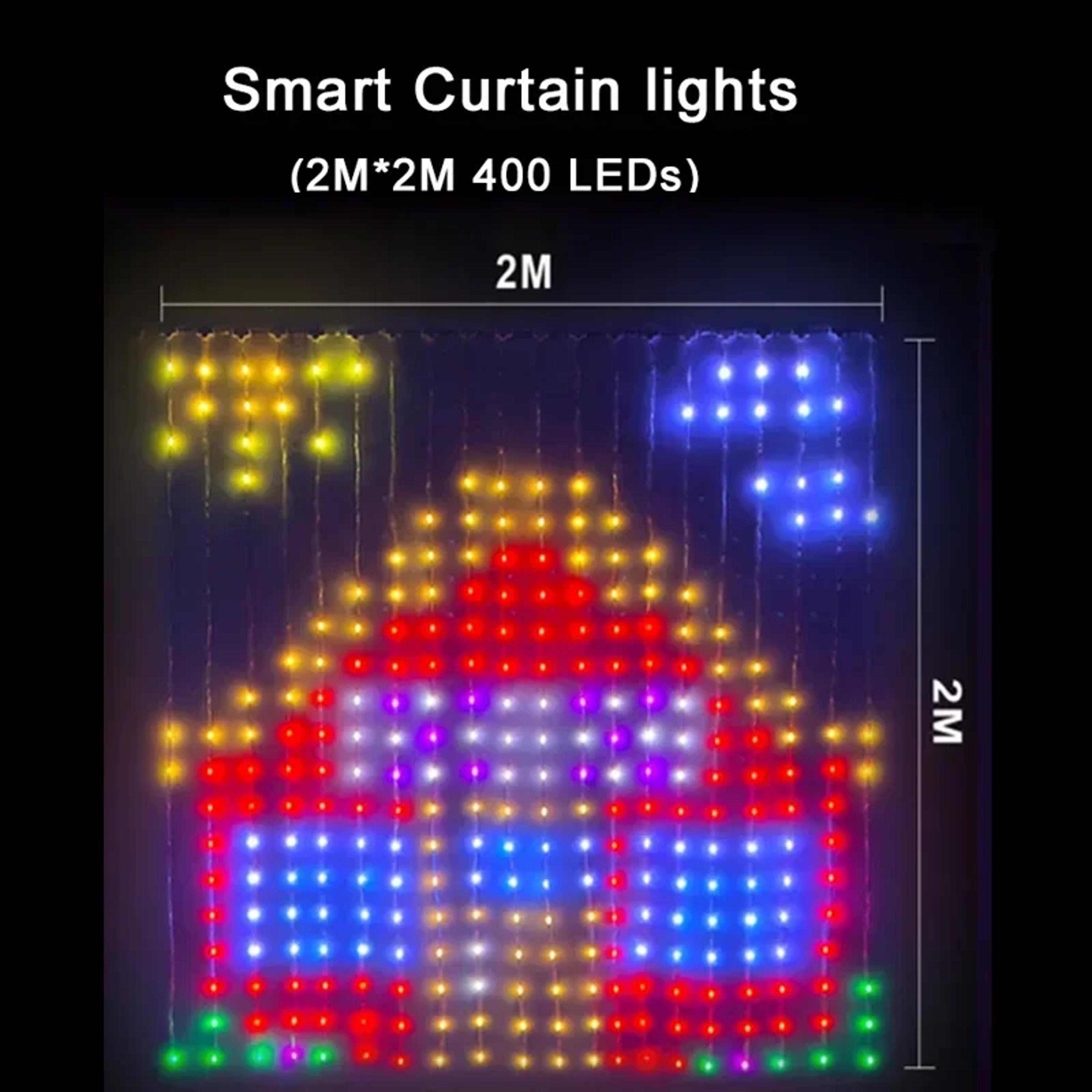 Christmas Curtain String Outdoor Fairy Lights LED Smart Curtain Lights With App Control 7