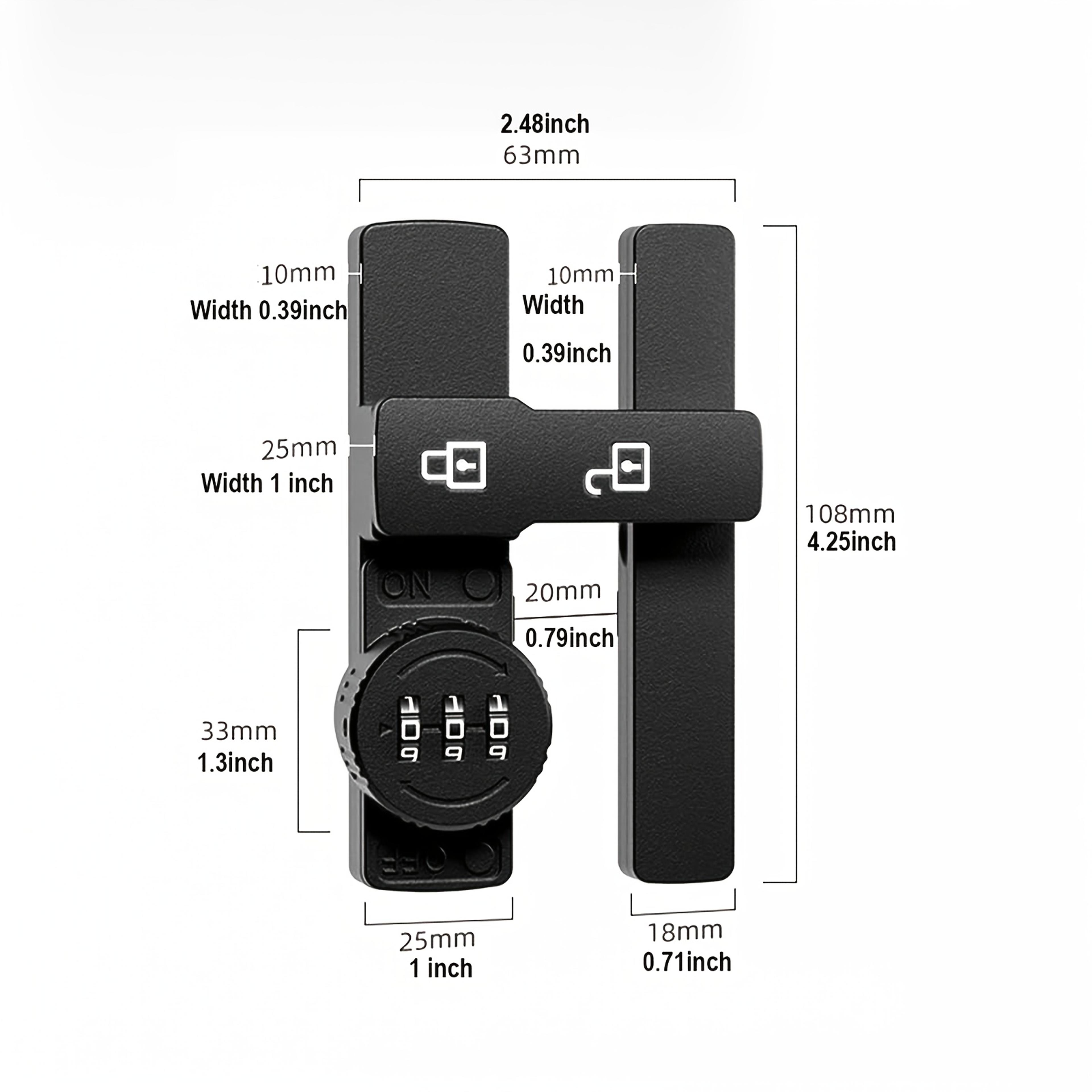 Sliding Barn Door Lock Password Door Lock And Deadbolt Combination Lock Window Bolt 2