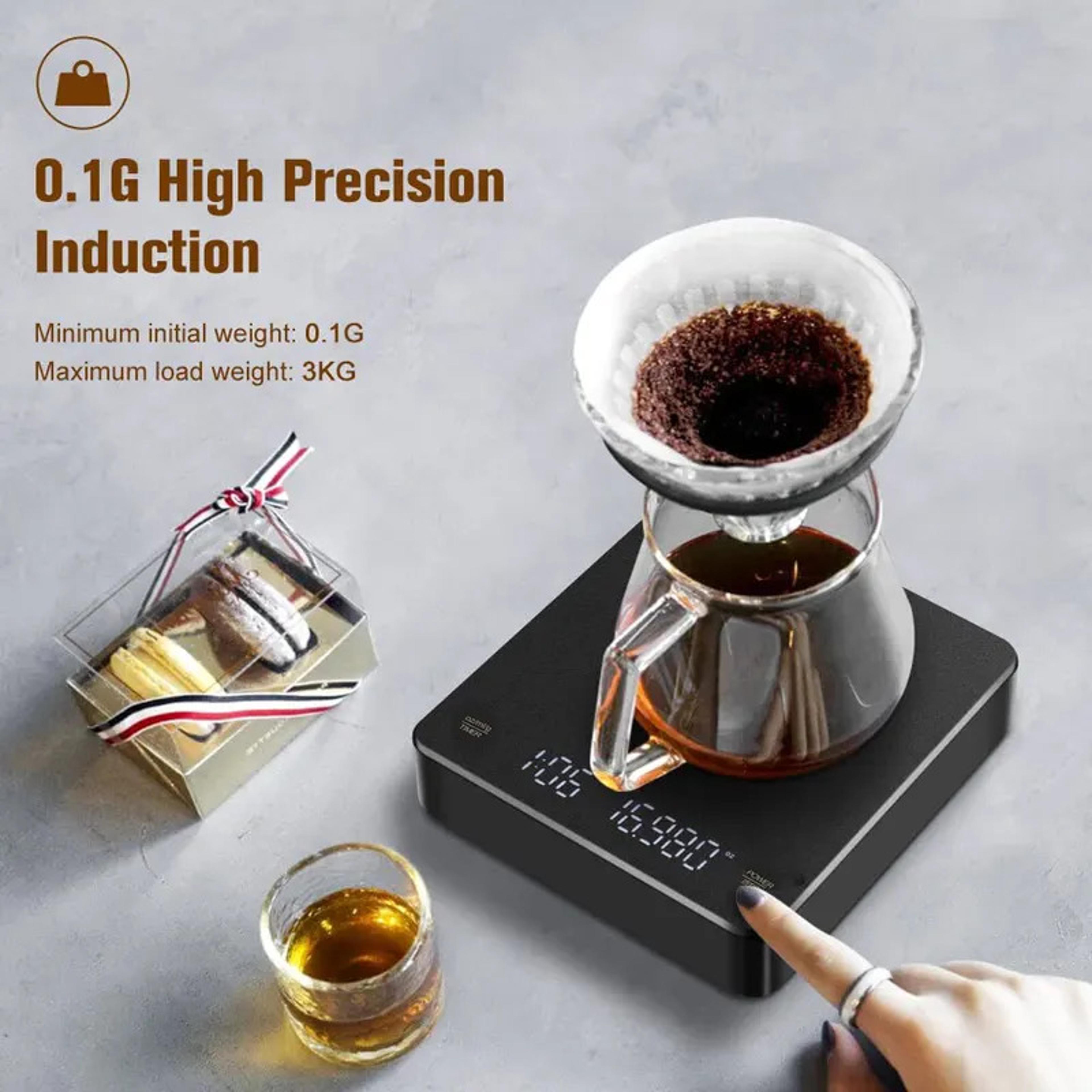 High Precision Kitchen Scale Digital Coffee Scale With Timer LED Espresso USB 3kg Max Weighing 3