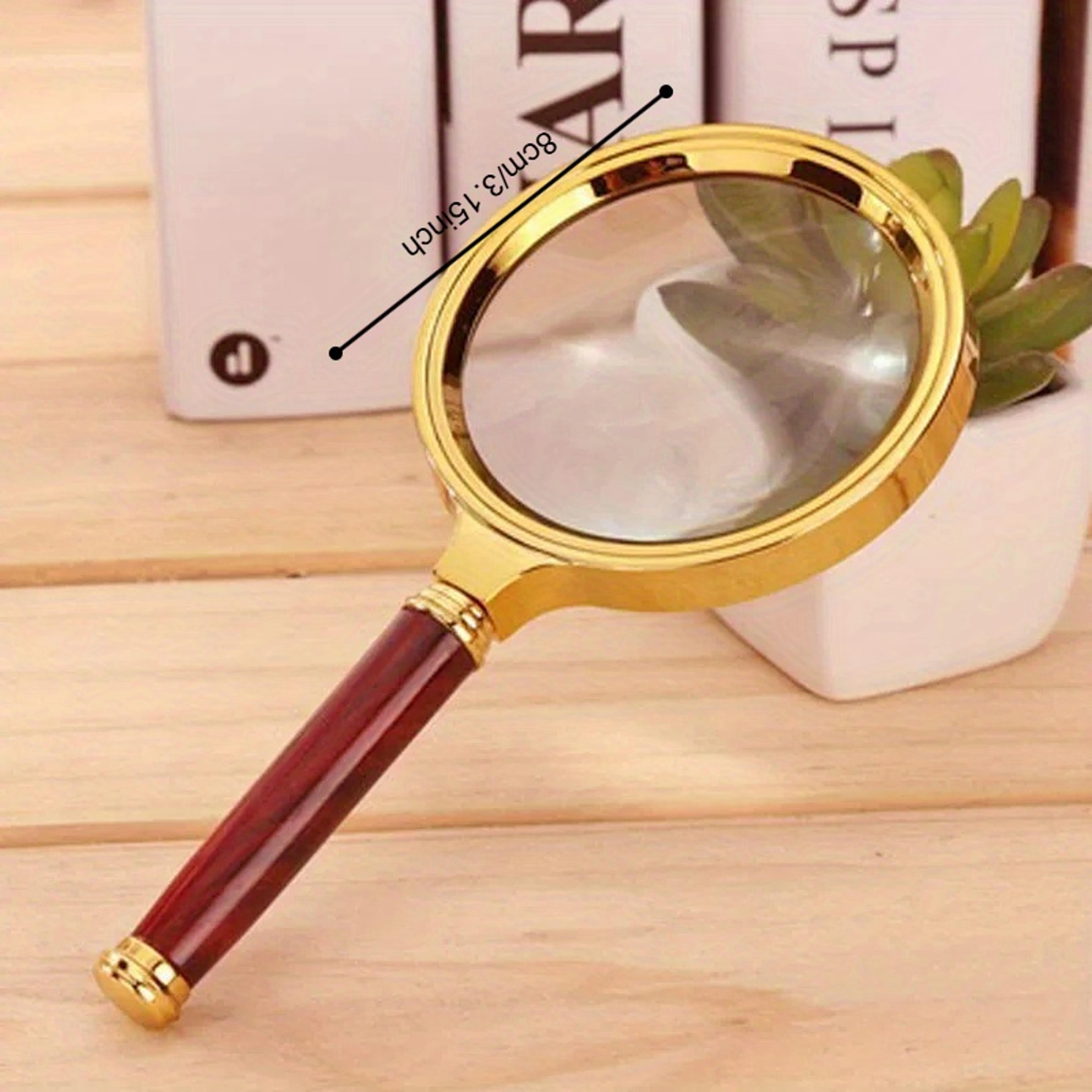 Metal Magnifying Glass 50x HighDefinition Handheld Magnifier For Reading Scientific Use 2