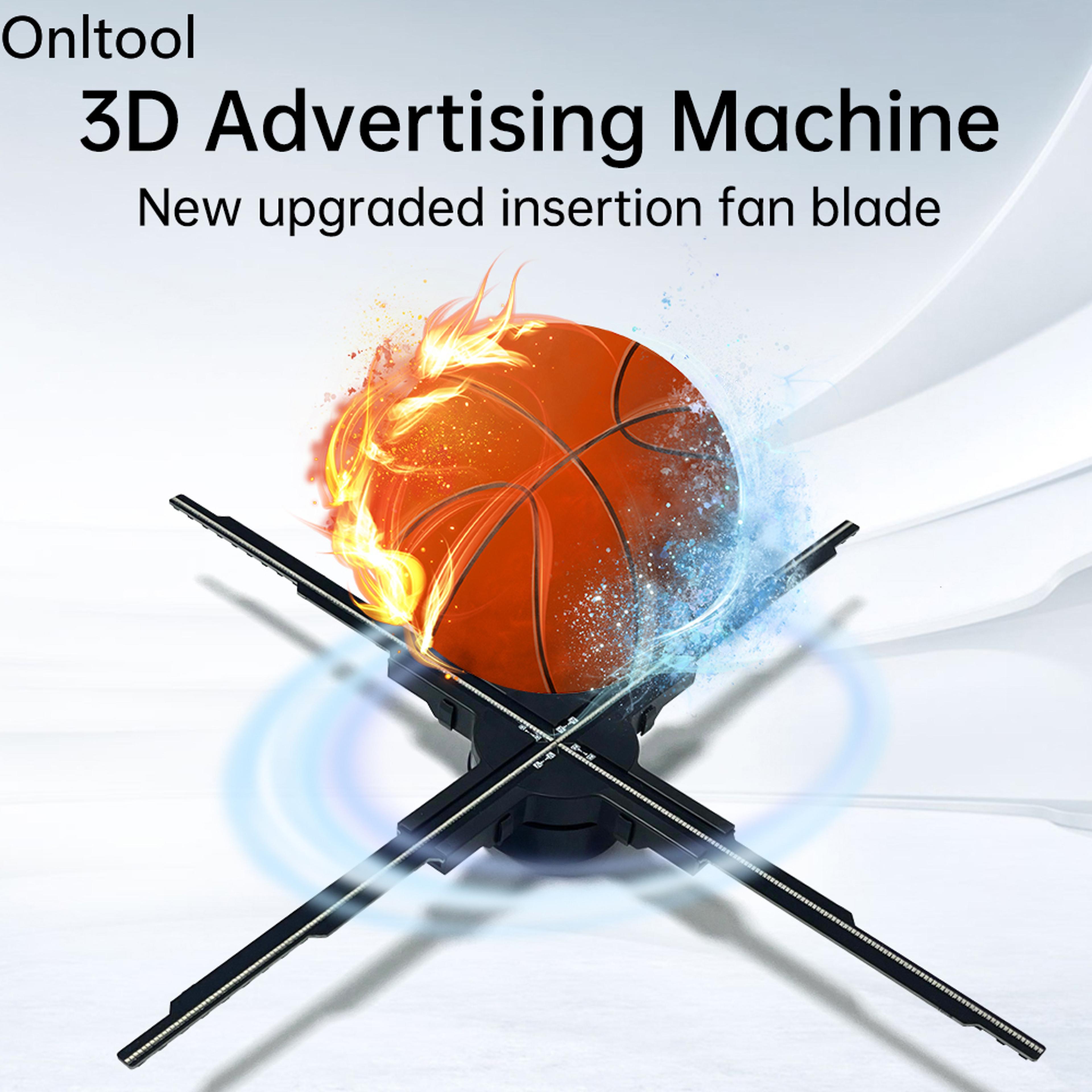wifi led holographic player, newest 3d hologram fan projector for shop, supermarket advertising