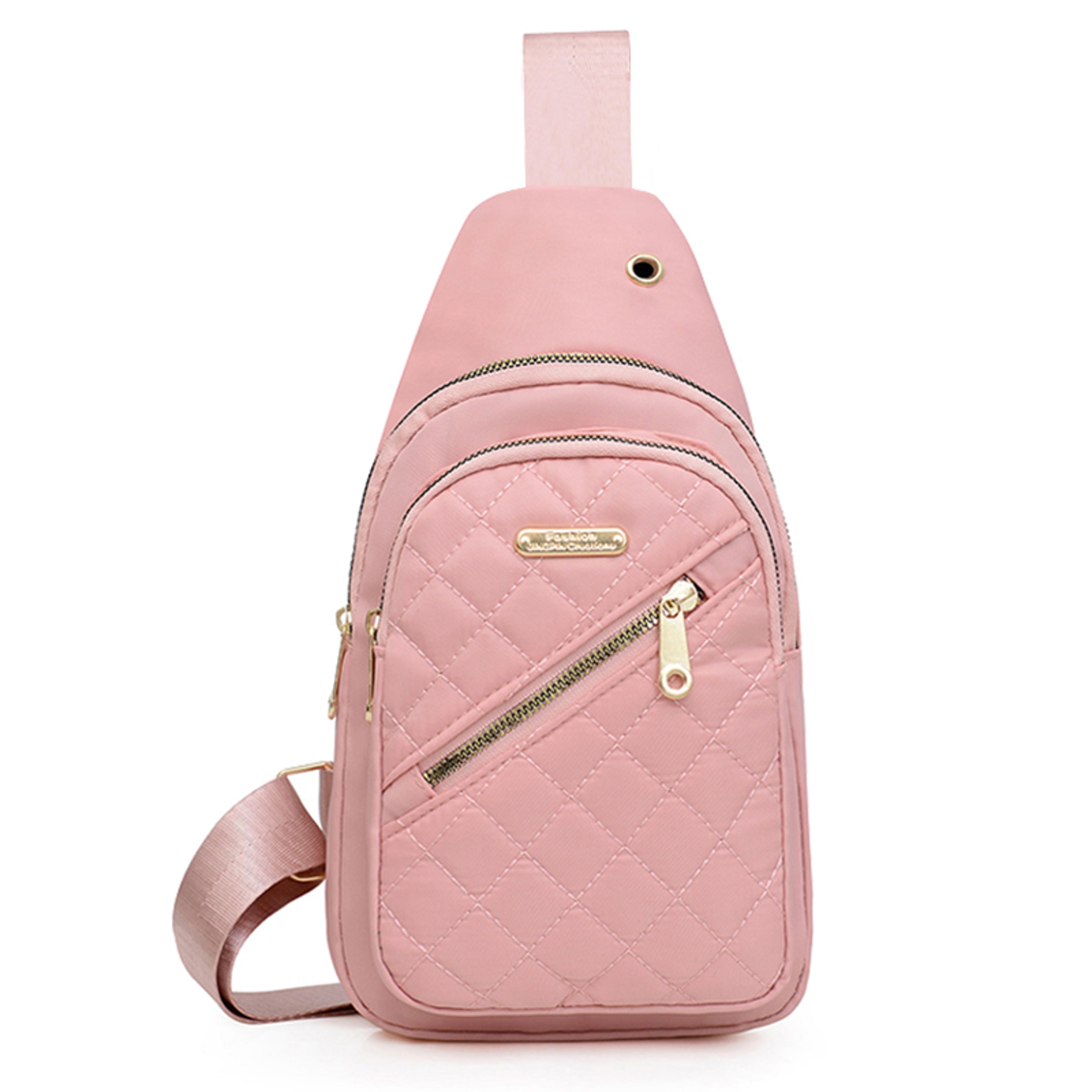 Multiple Color Slanted Fabric Neutral Style Backpack For Men And Women 4