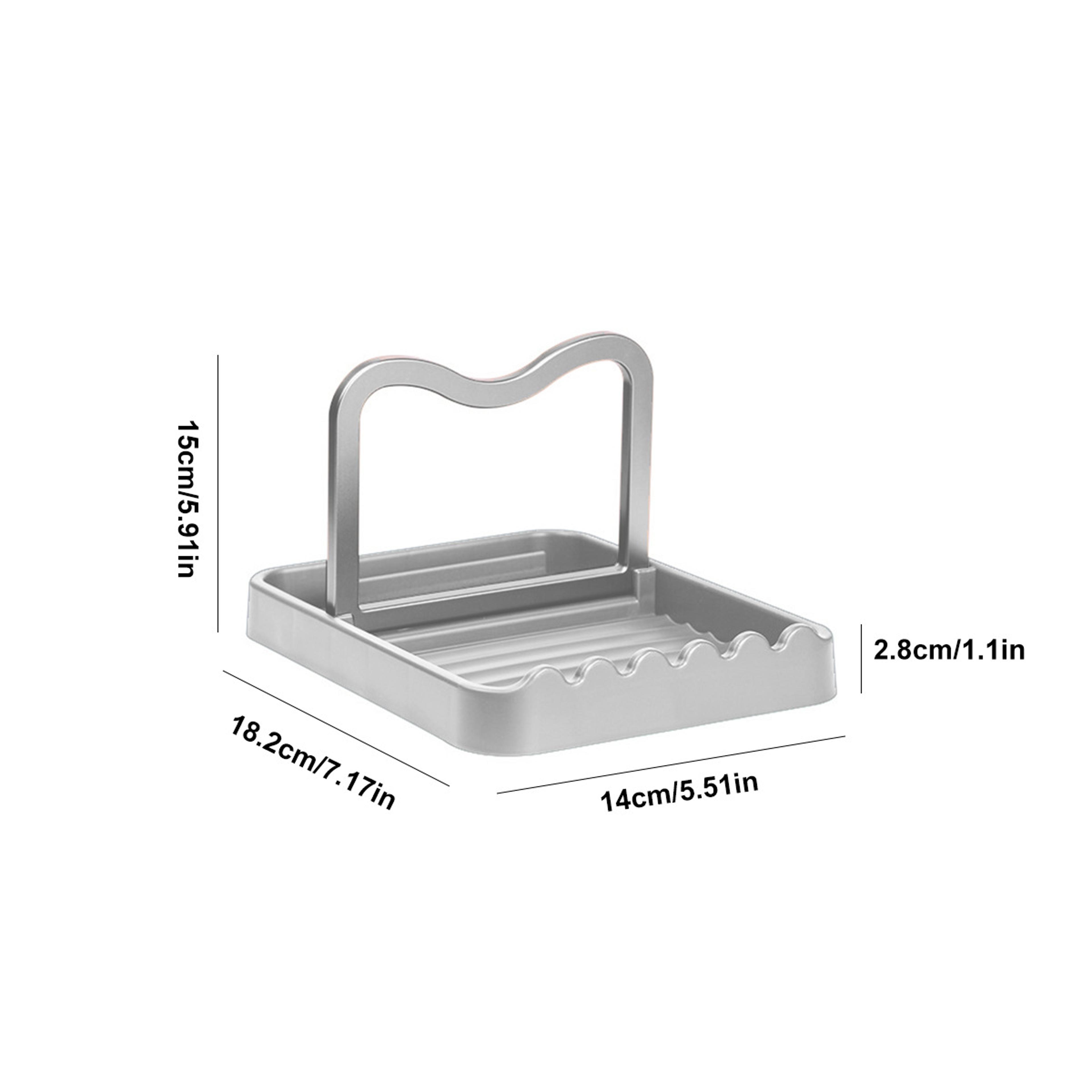 Multifunctional Pot Lid Holder Kitchen Pot Lid Storage Rack Heat Resistant Spoon Shovel Holder Anti 5