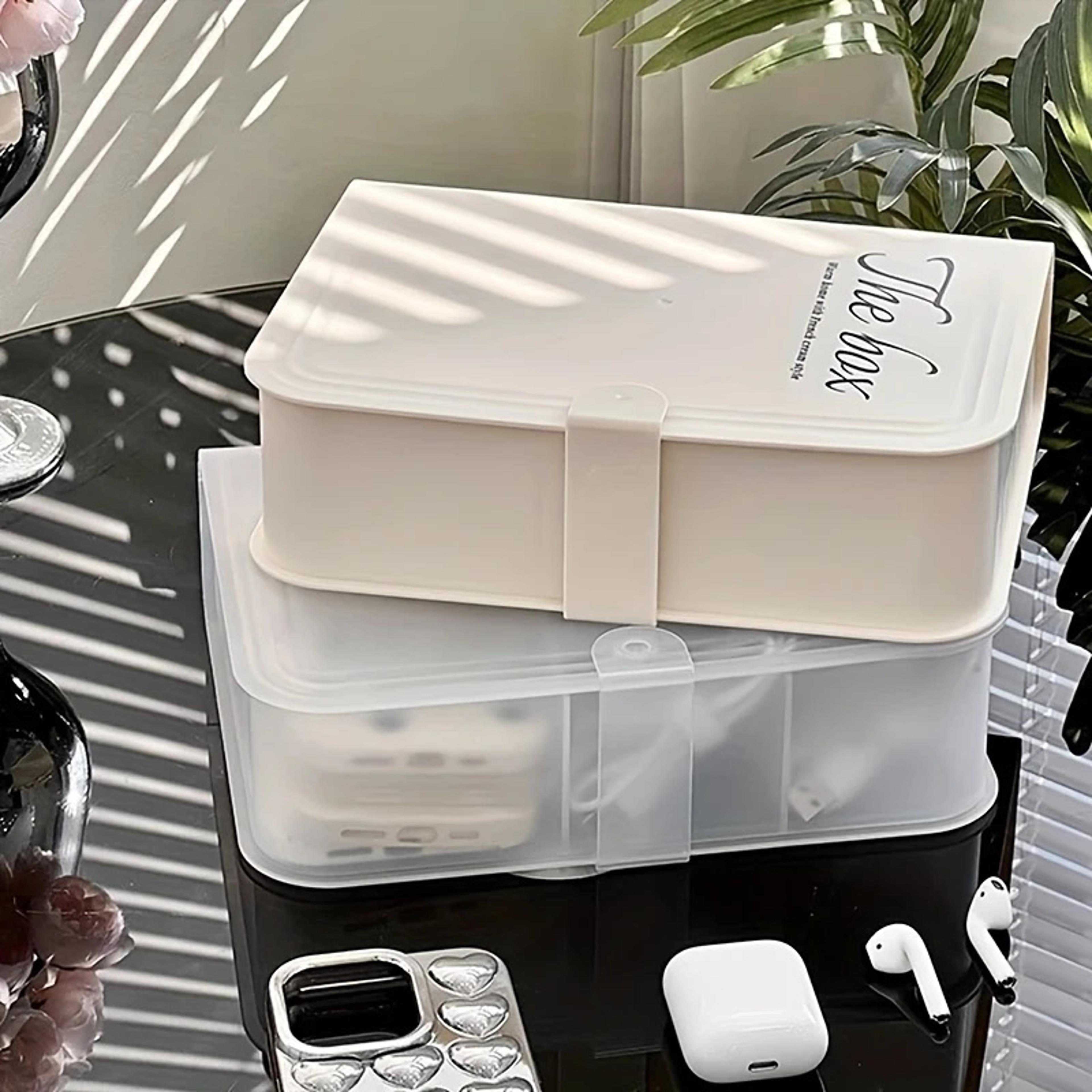 Desktop Cable Organizer Storage Box For Phone Case Charger Plugs Data Cables Headphones Power Cord  4