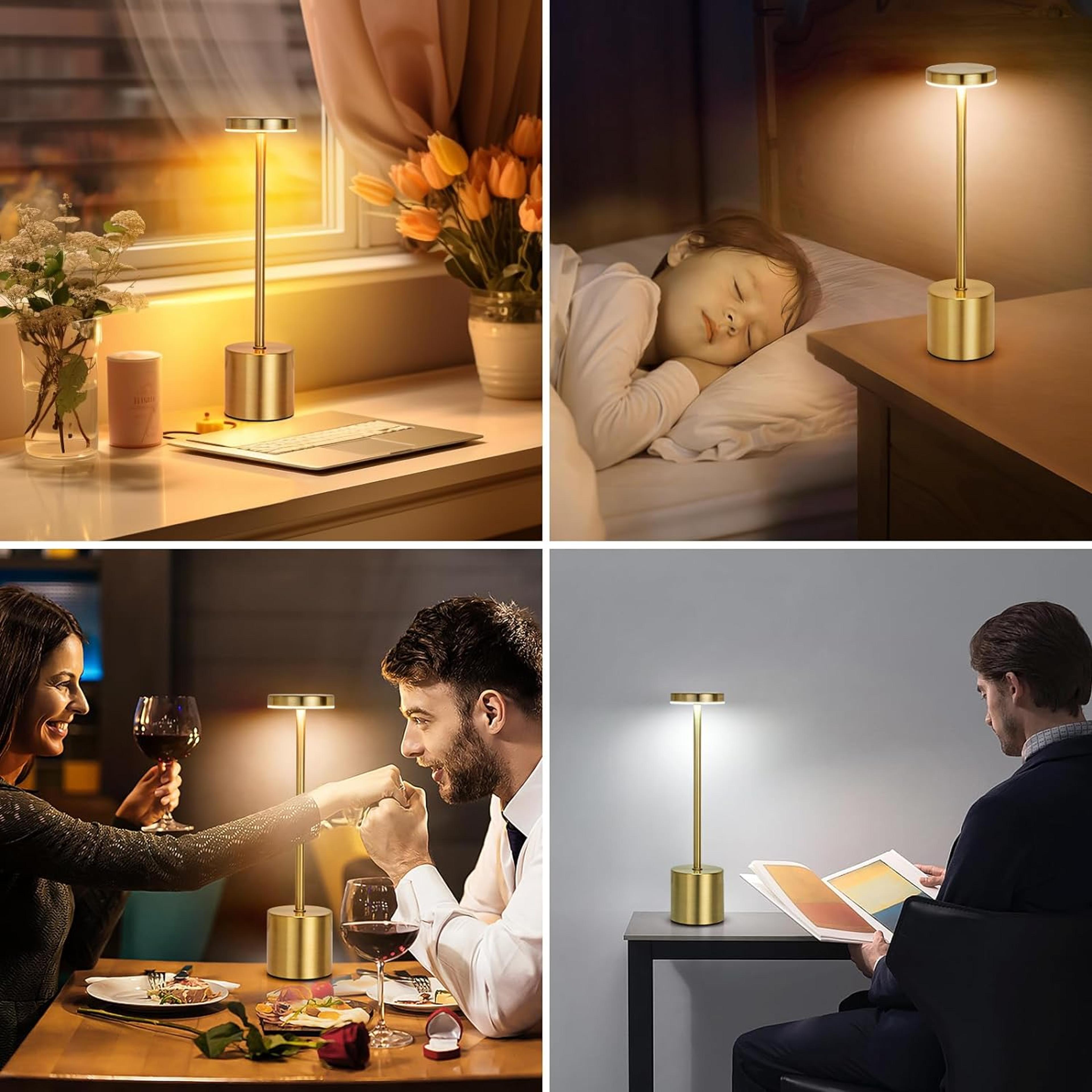 LED Touch Metal Table Lamp Rechargeable Bedside Creative Light Bar Outdoor Ambient Night Light 5