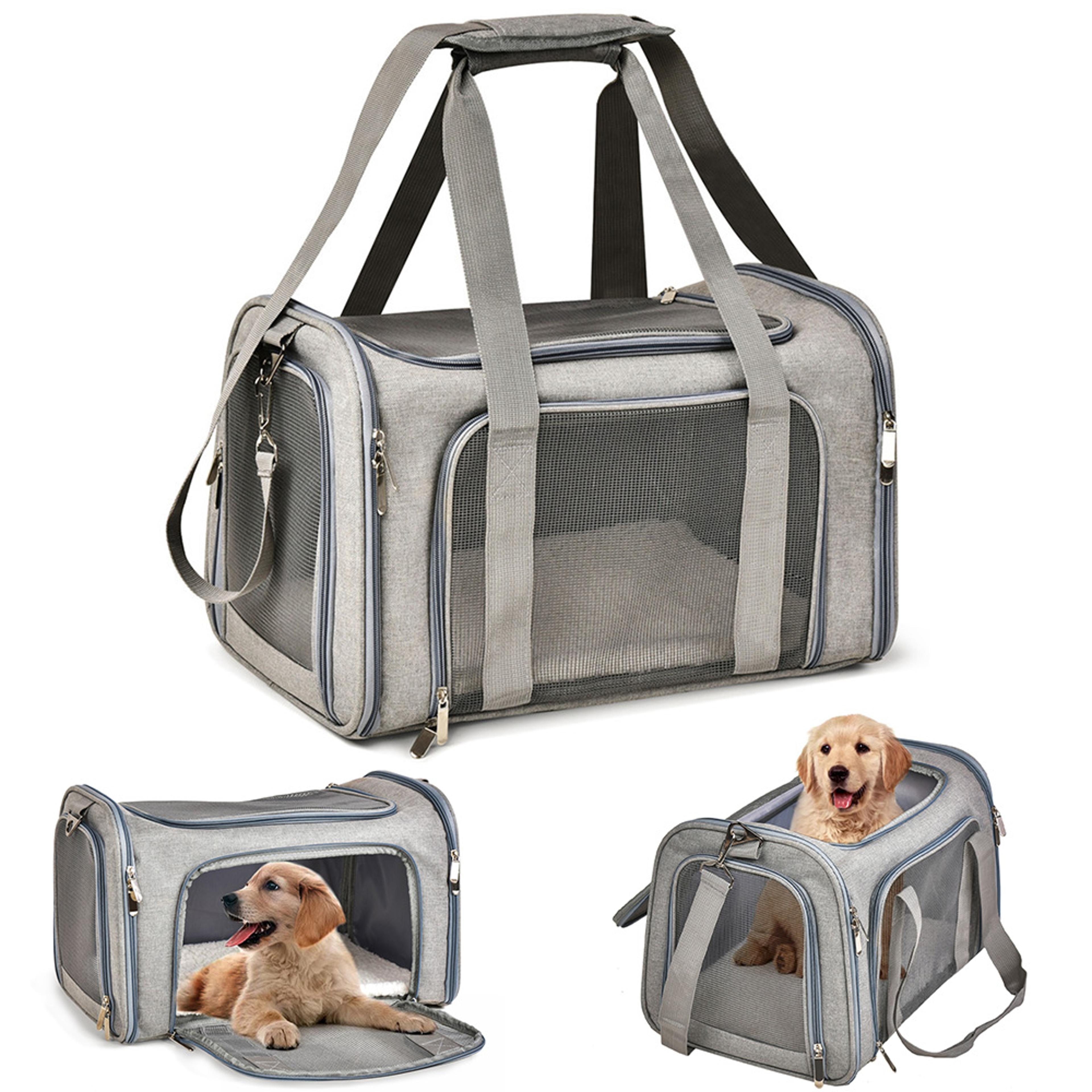 airline approved pet carrier backpack for small dogs & cats, soft travel bag for comfortable outings