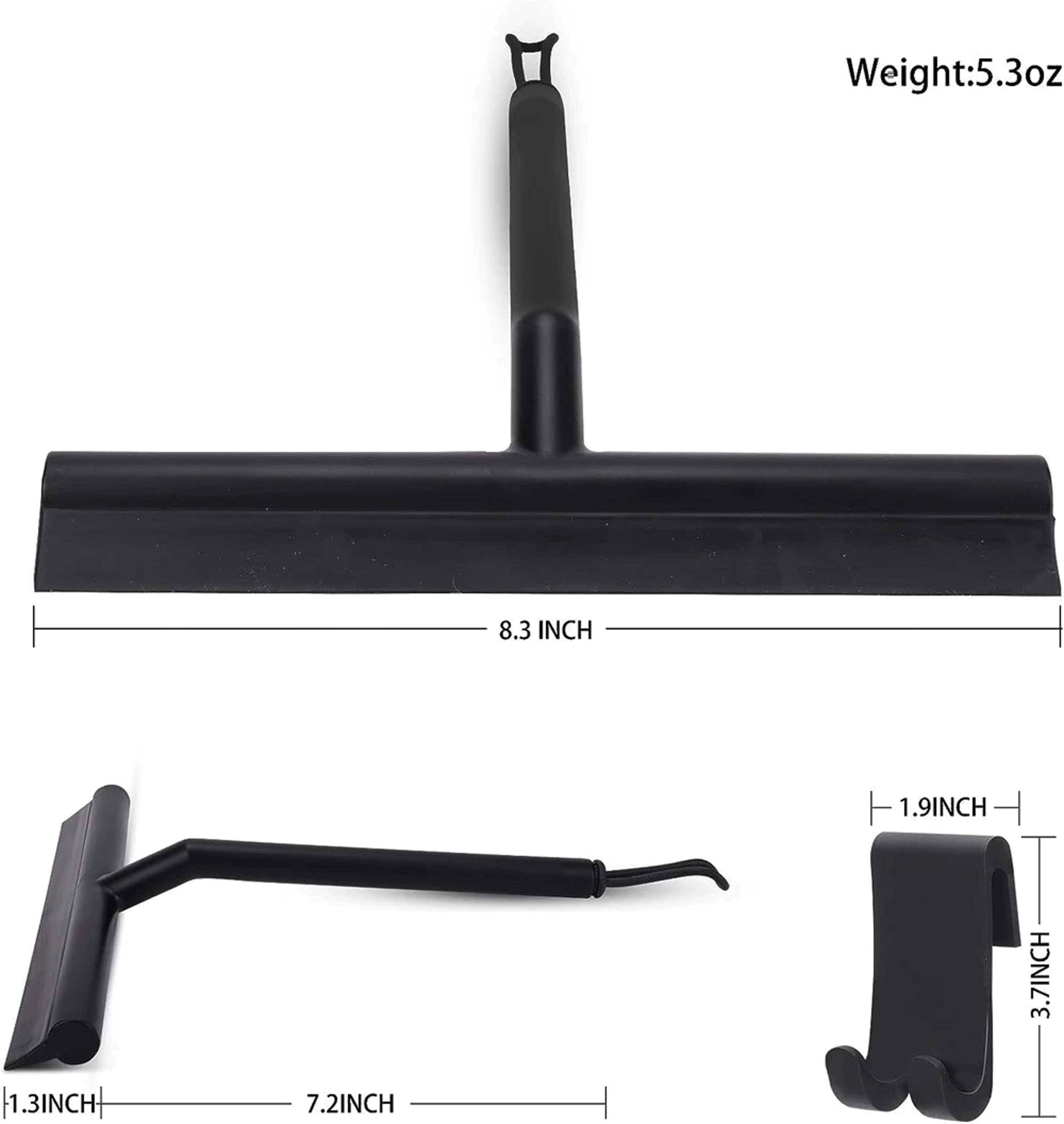 Shower Squeegee For Glass Door Bathroom Mirror  Wall Scraper Cleaner With Silicone Holder 3