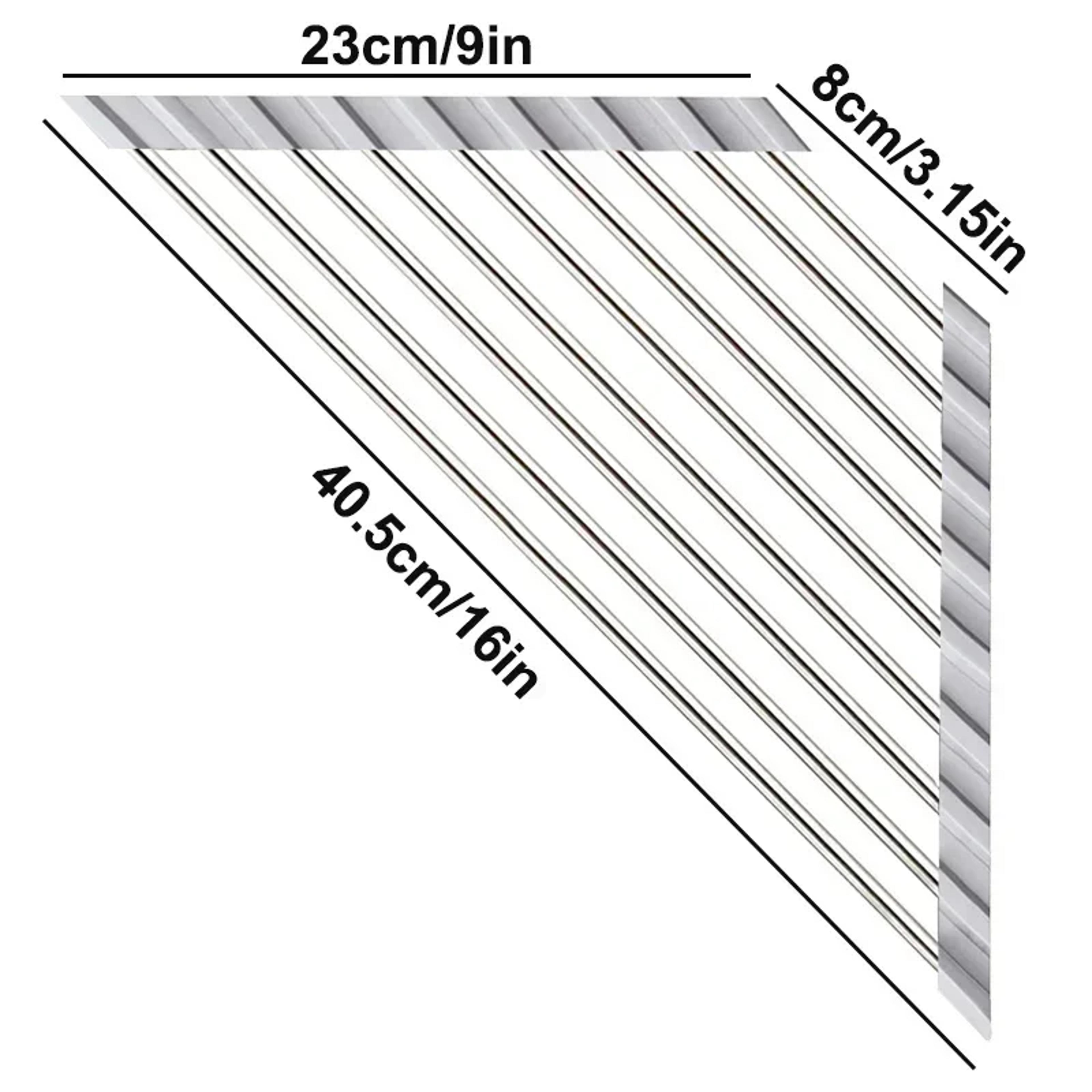 Foldable Stainless Steel Dish Drying Rack Roll Up Triangle Kitchen Sink Organizer Corner Sponge Hol 6