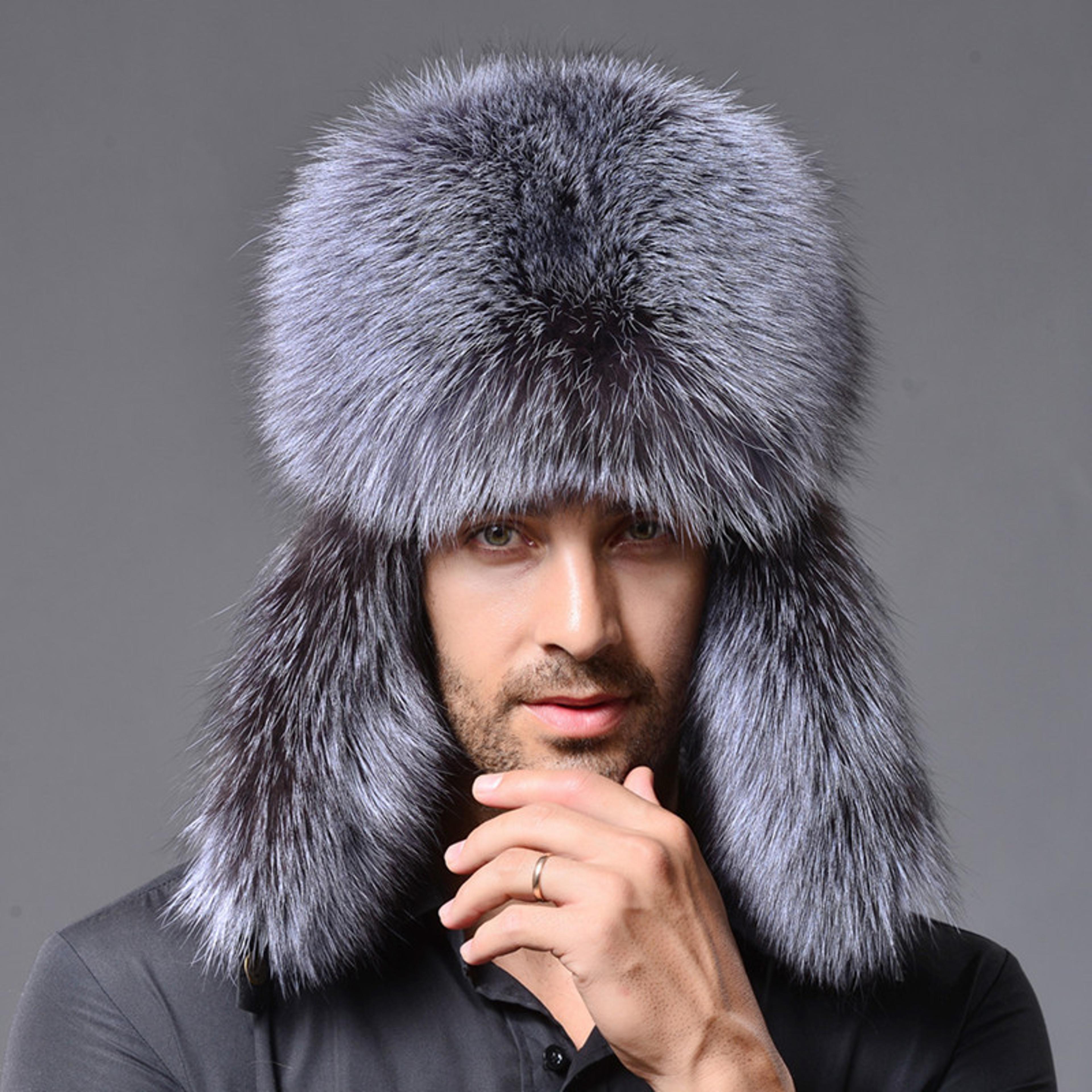 Warm Fur Hat For Men Thick Ear Protection Winter Snow Hat 1