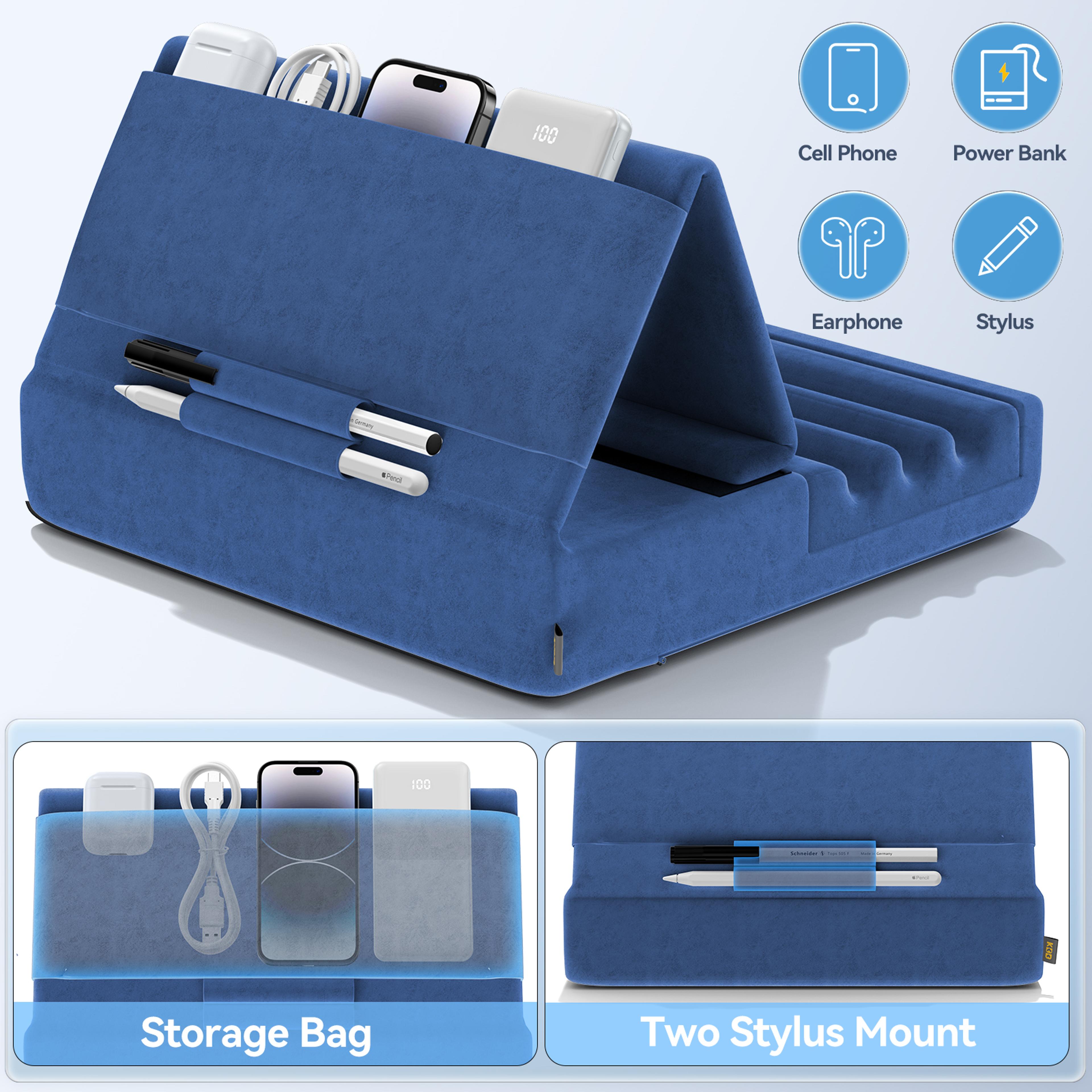 Foldable Tablet Pillow Holder Stand For IPad Pro Soft Pad Dock With Pocket  Stylus Mount Ideal For  5